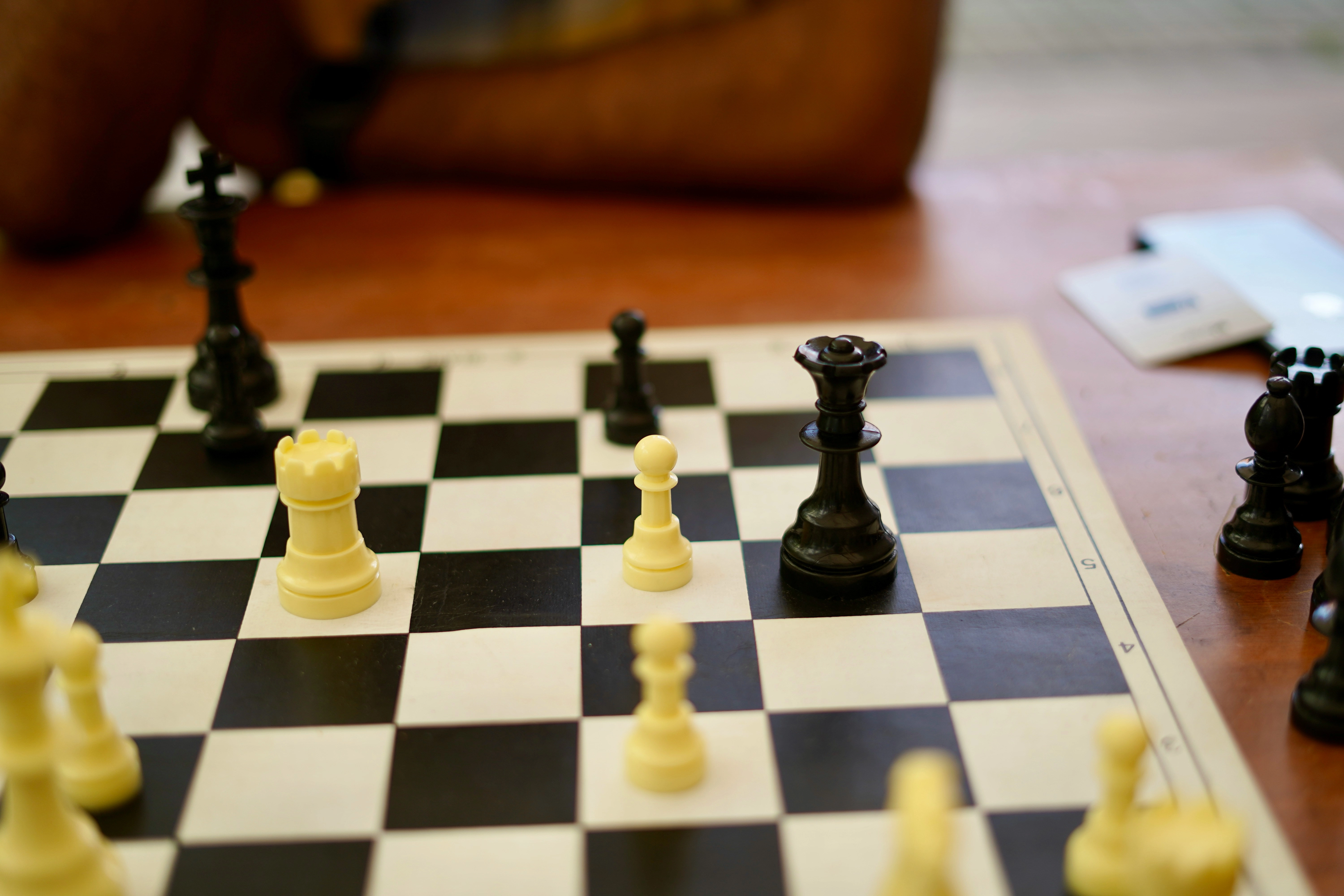 Chess game in progress Chess game in progress