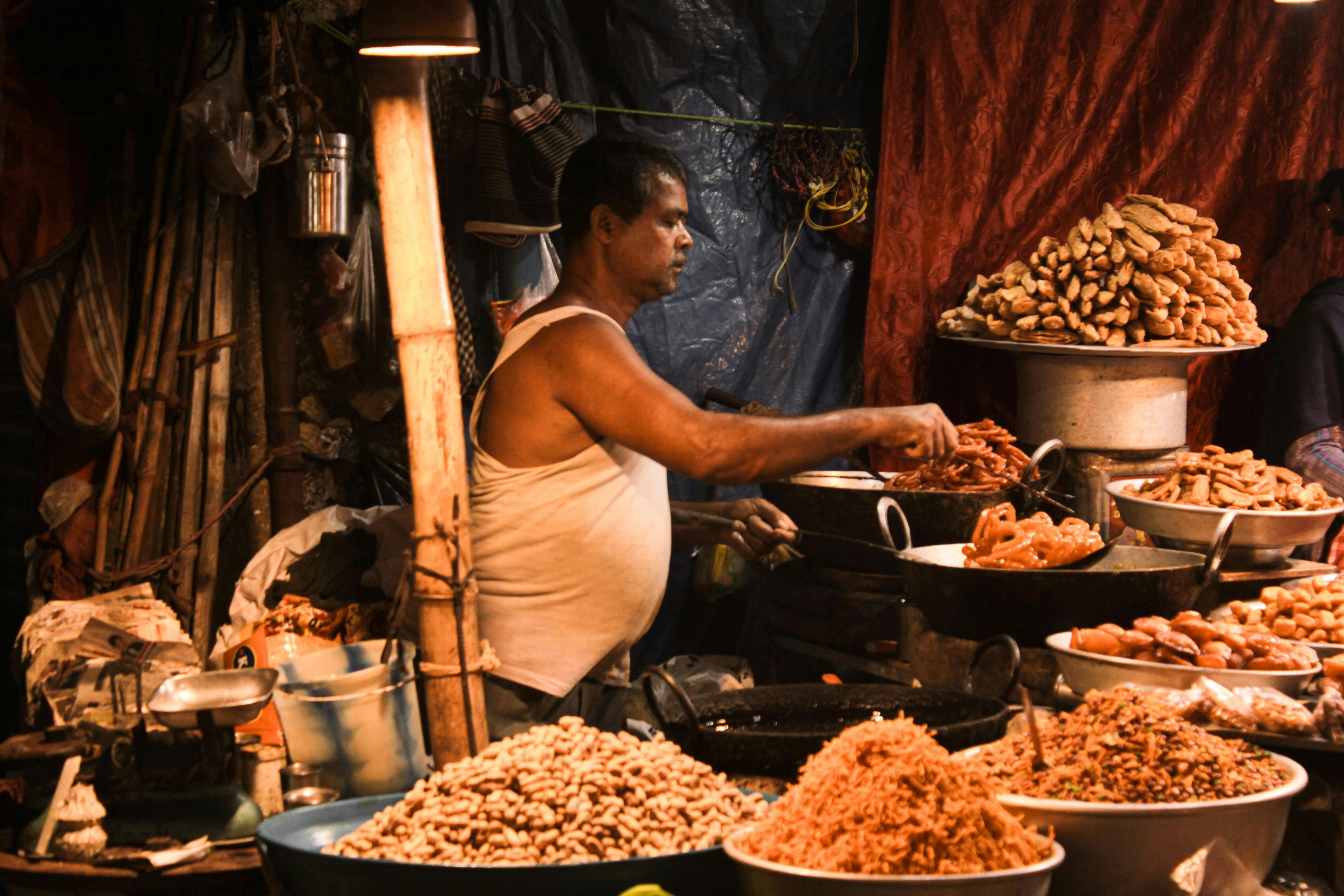 Vibrant Street Food Vendor
