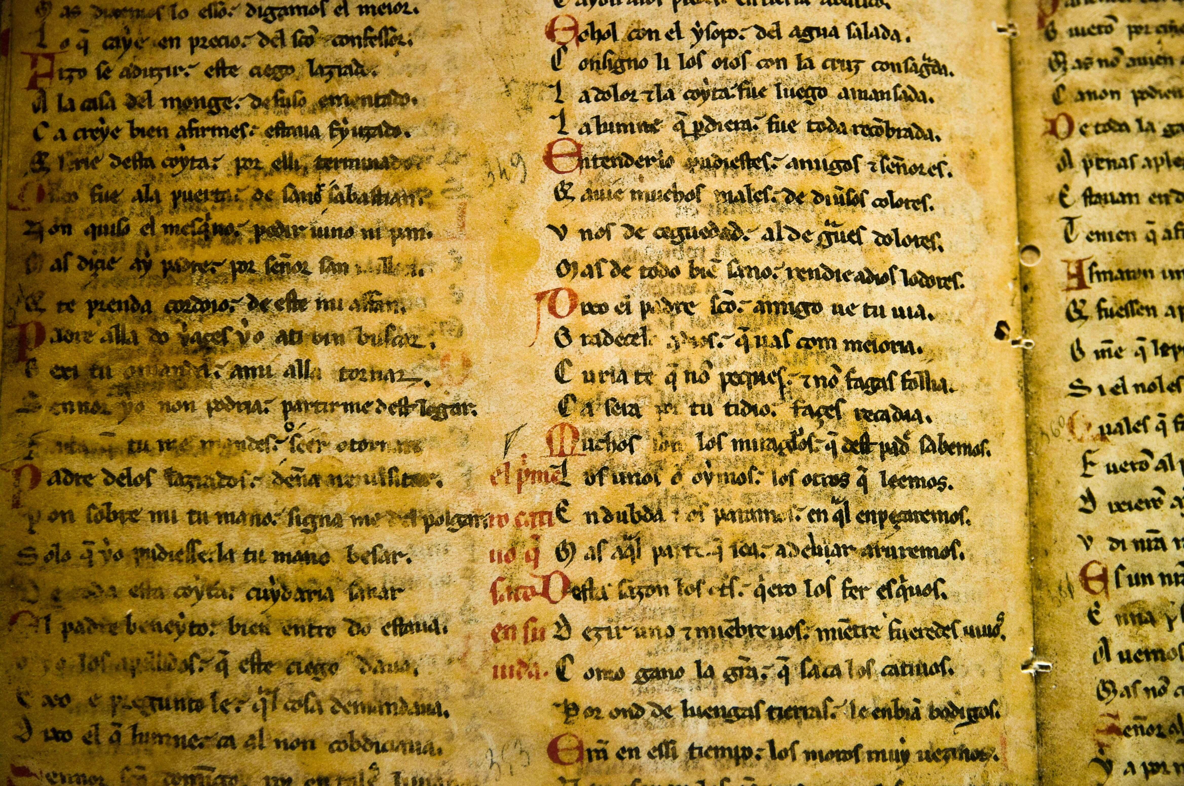 Ancient Handwritten Manuscript Page