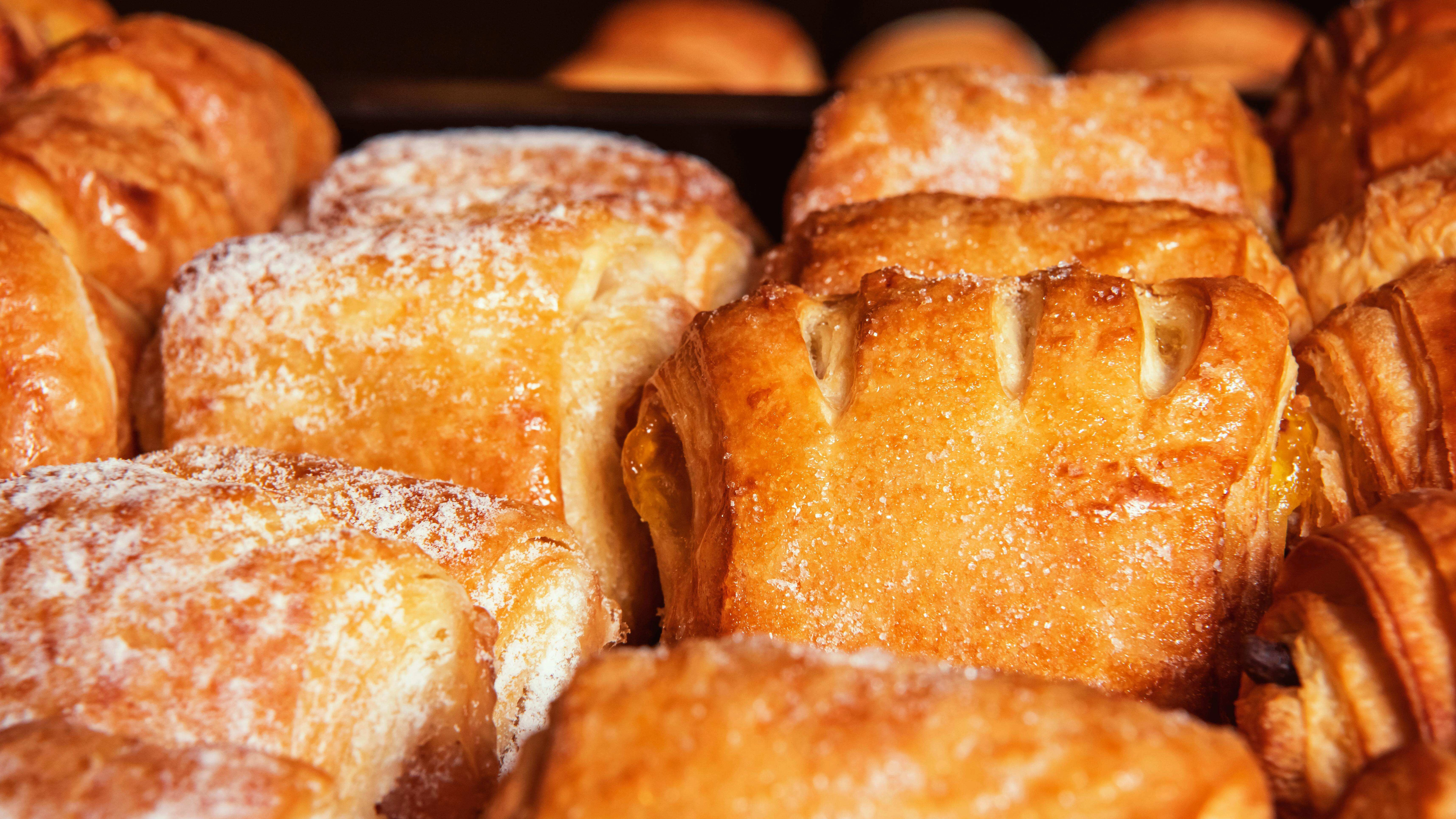 Golden Pastries and Croissants