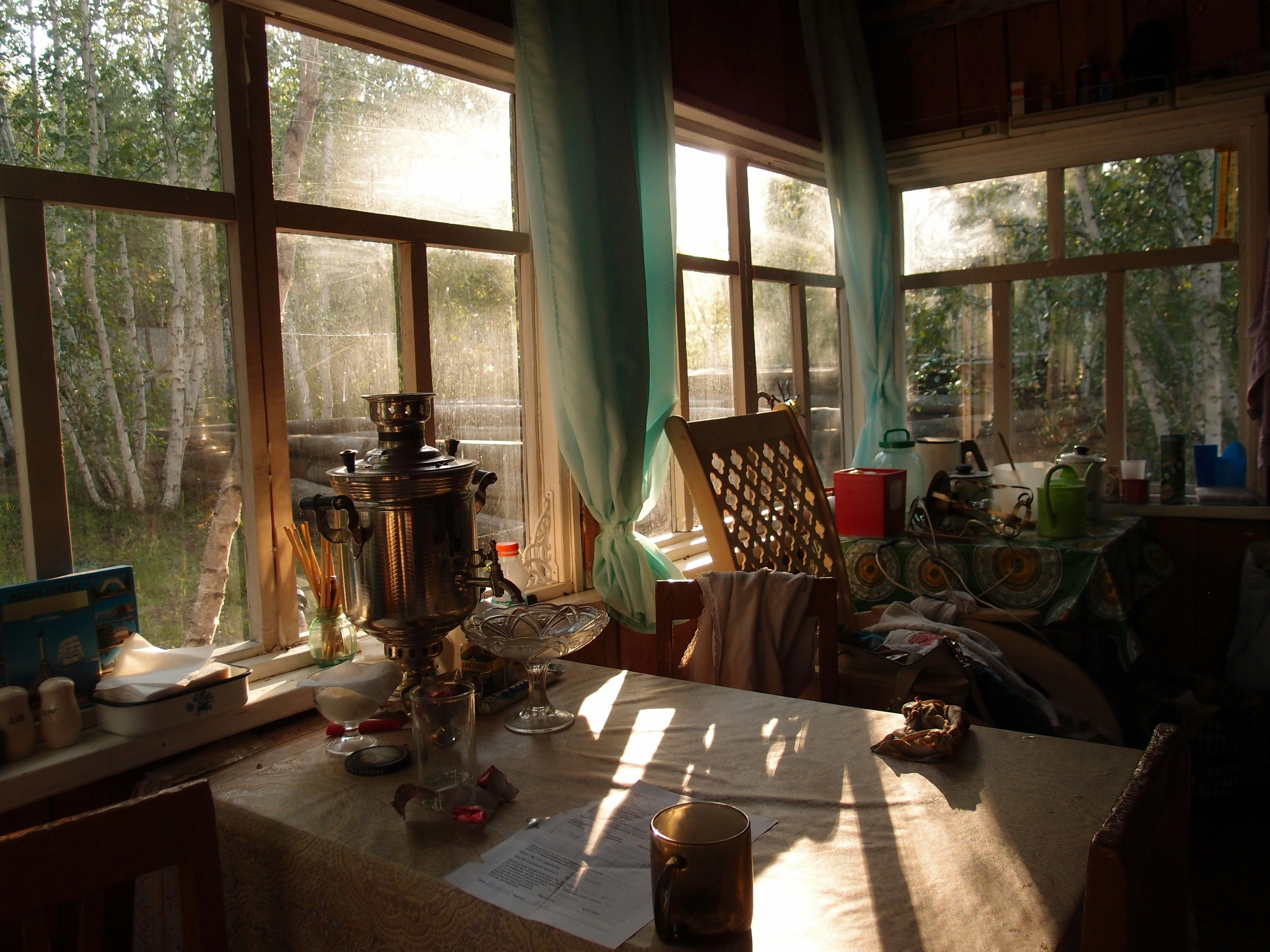 Rustic Sunlit Dacha Interior