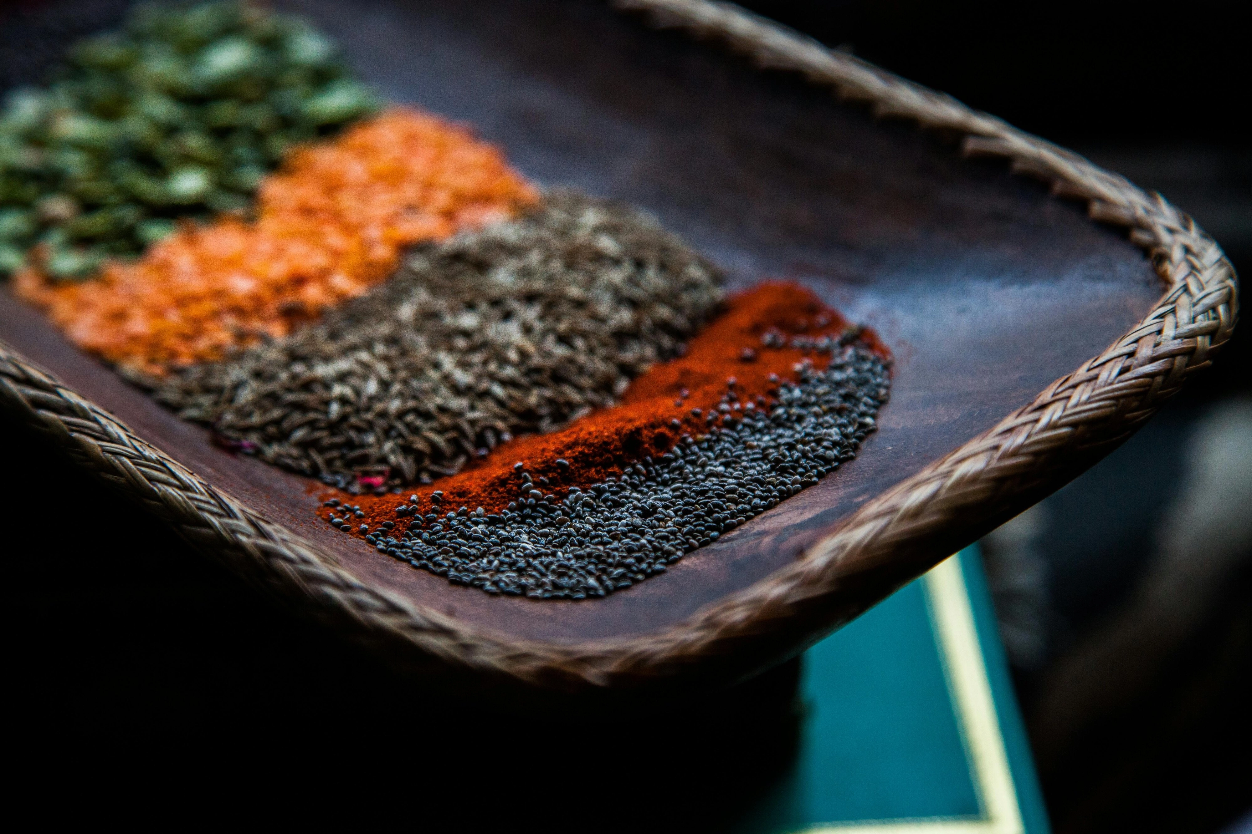 Colorful Spice Tray Display