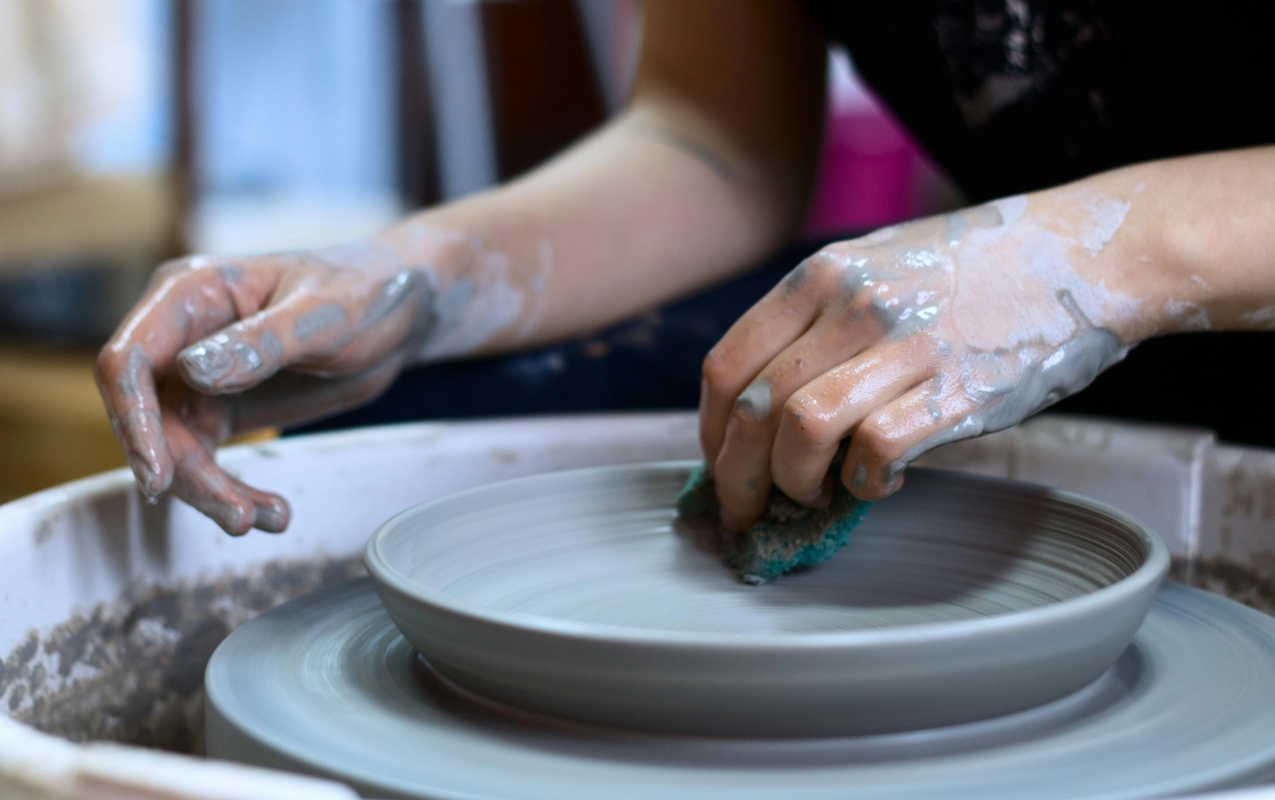 Pottery Wheel Clay Shaping