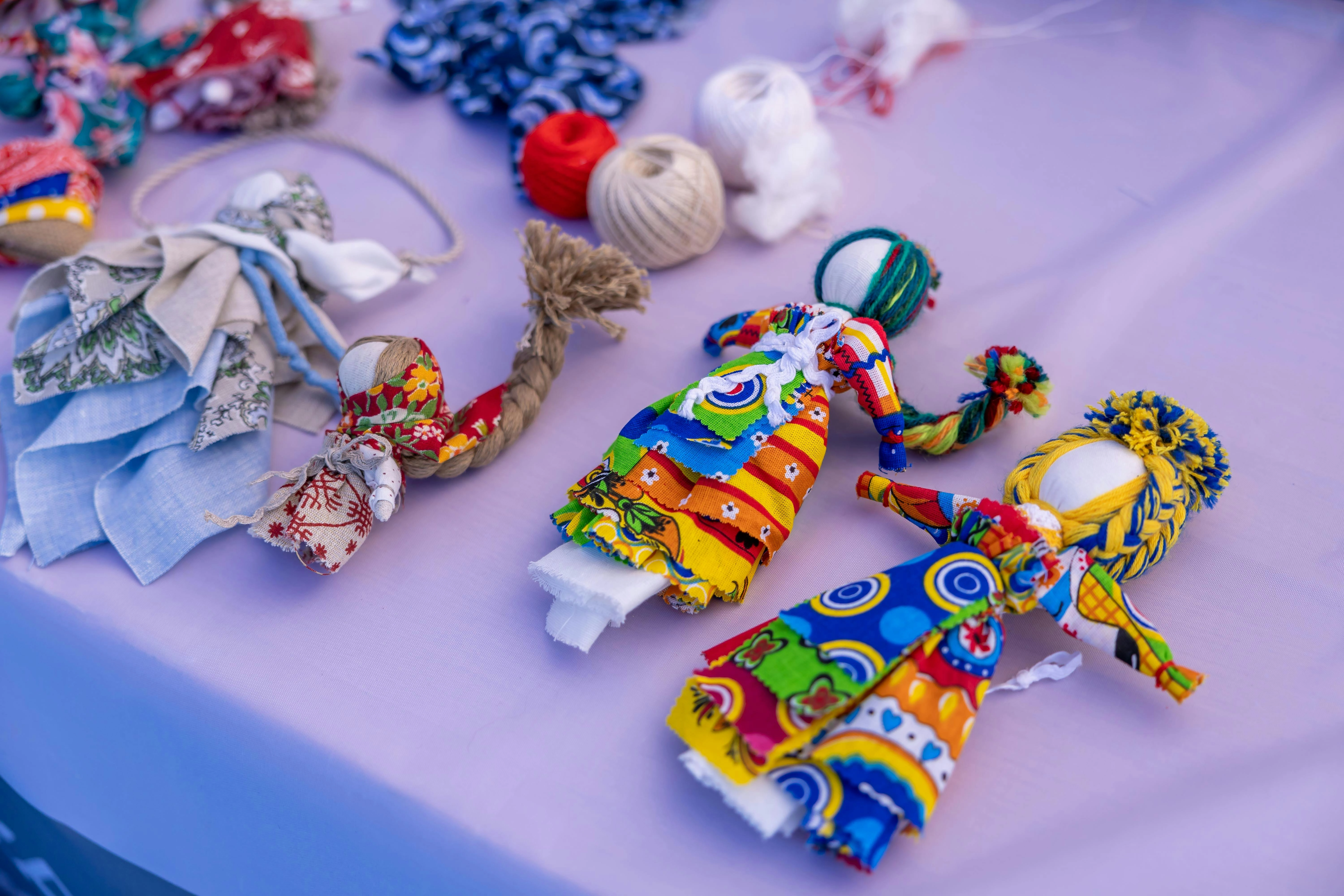 Colorful Handmade Folk Dolls Colorful Handmade Folk Dolls