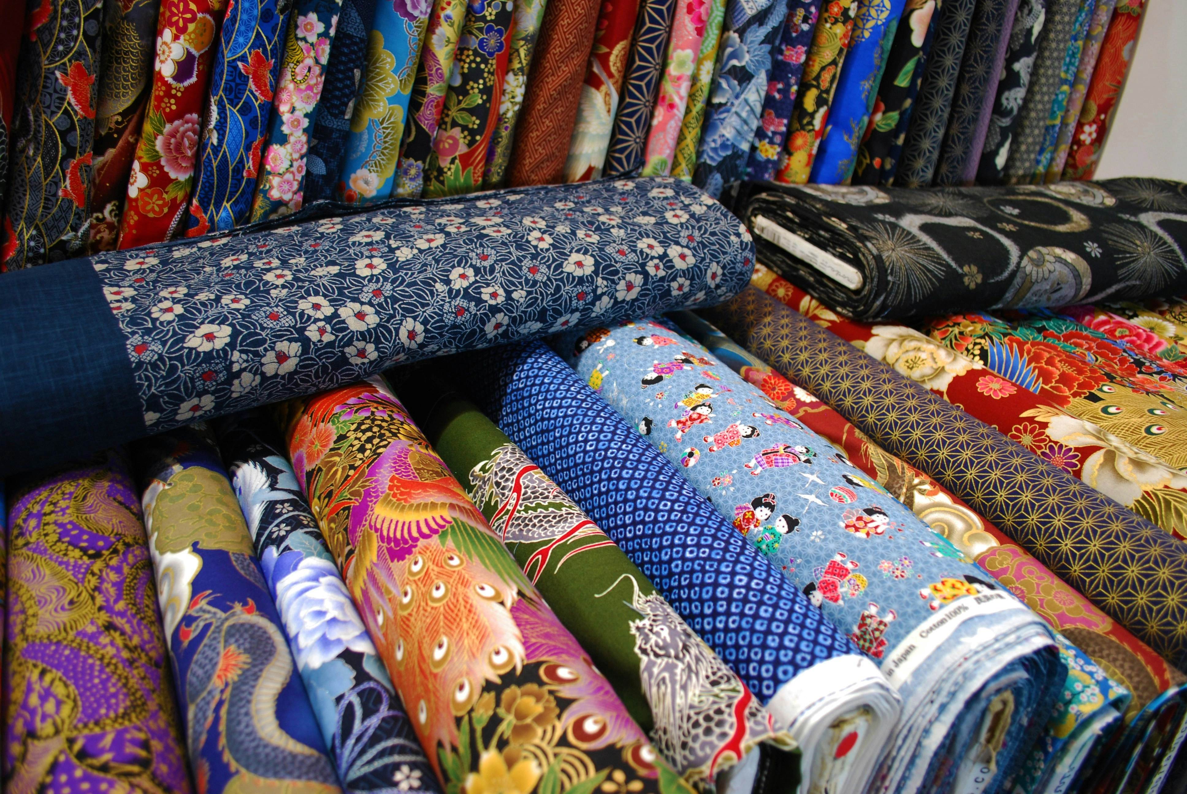 Colorful Japanese Textile Rolls Colorful Japanese Textile Rolls
