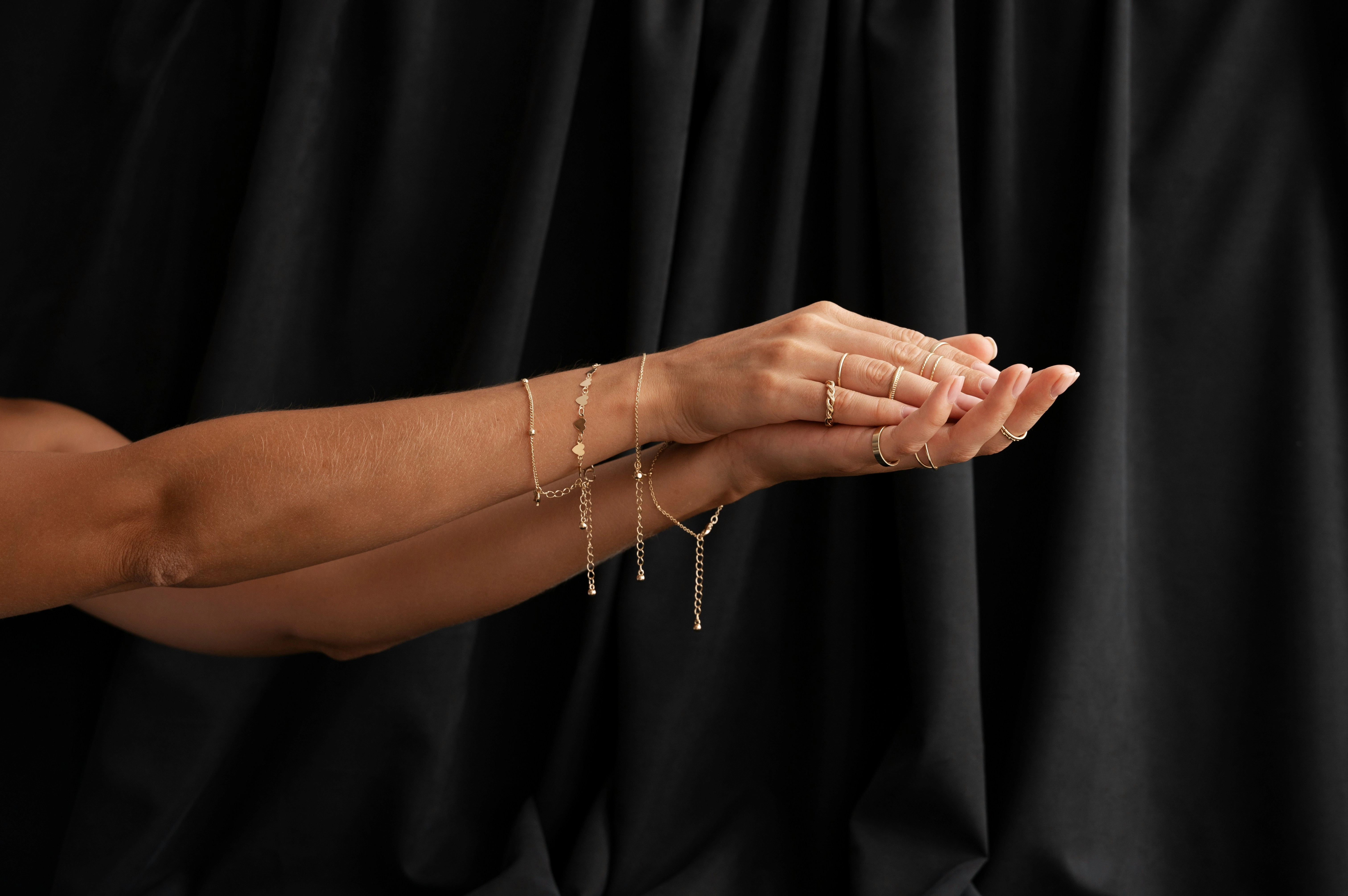 Delicate Gold Jewelry Display
