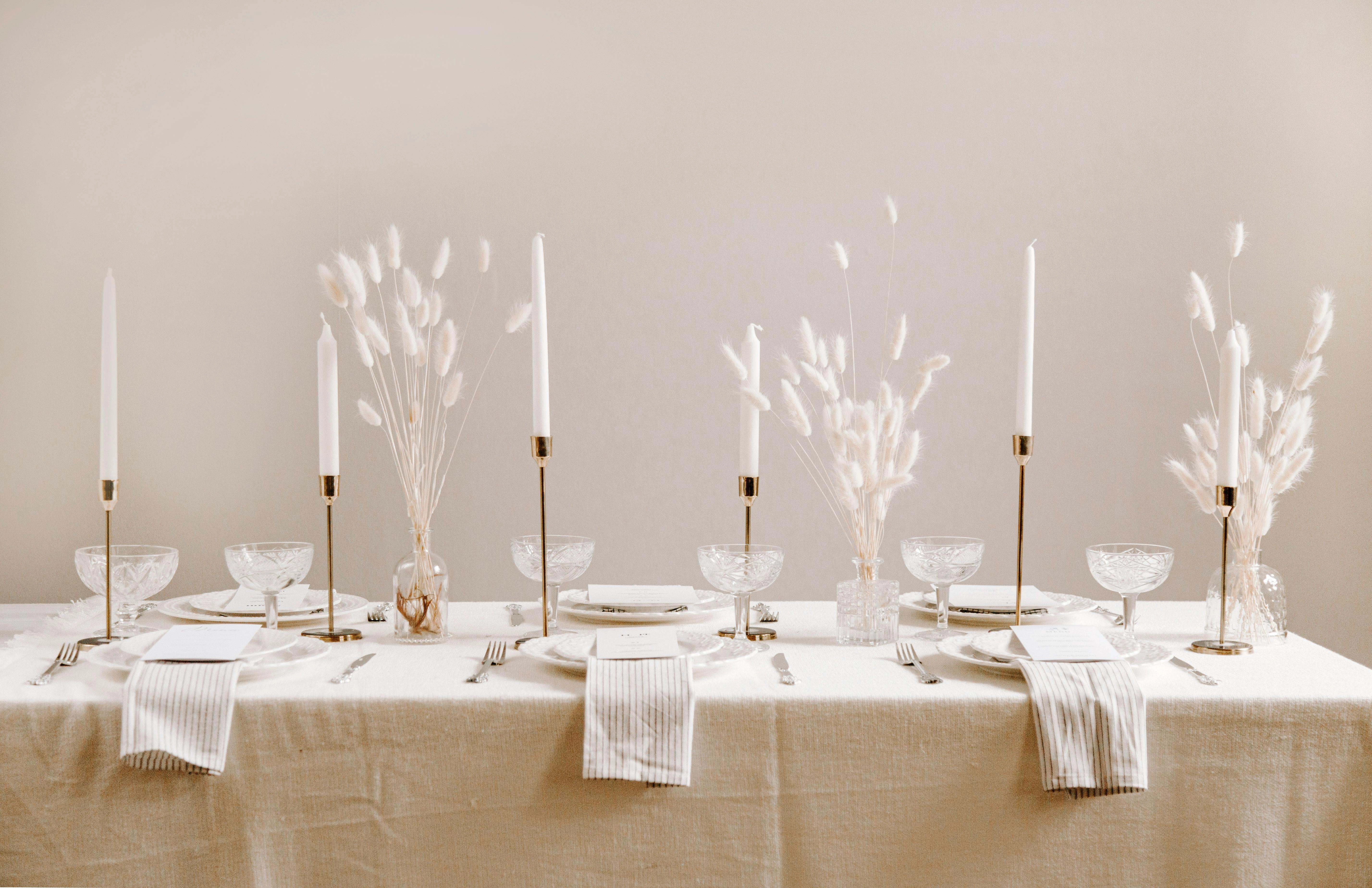 Elegant Minimalist Table Setting