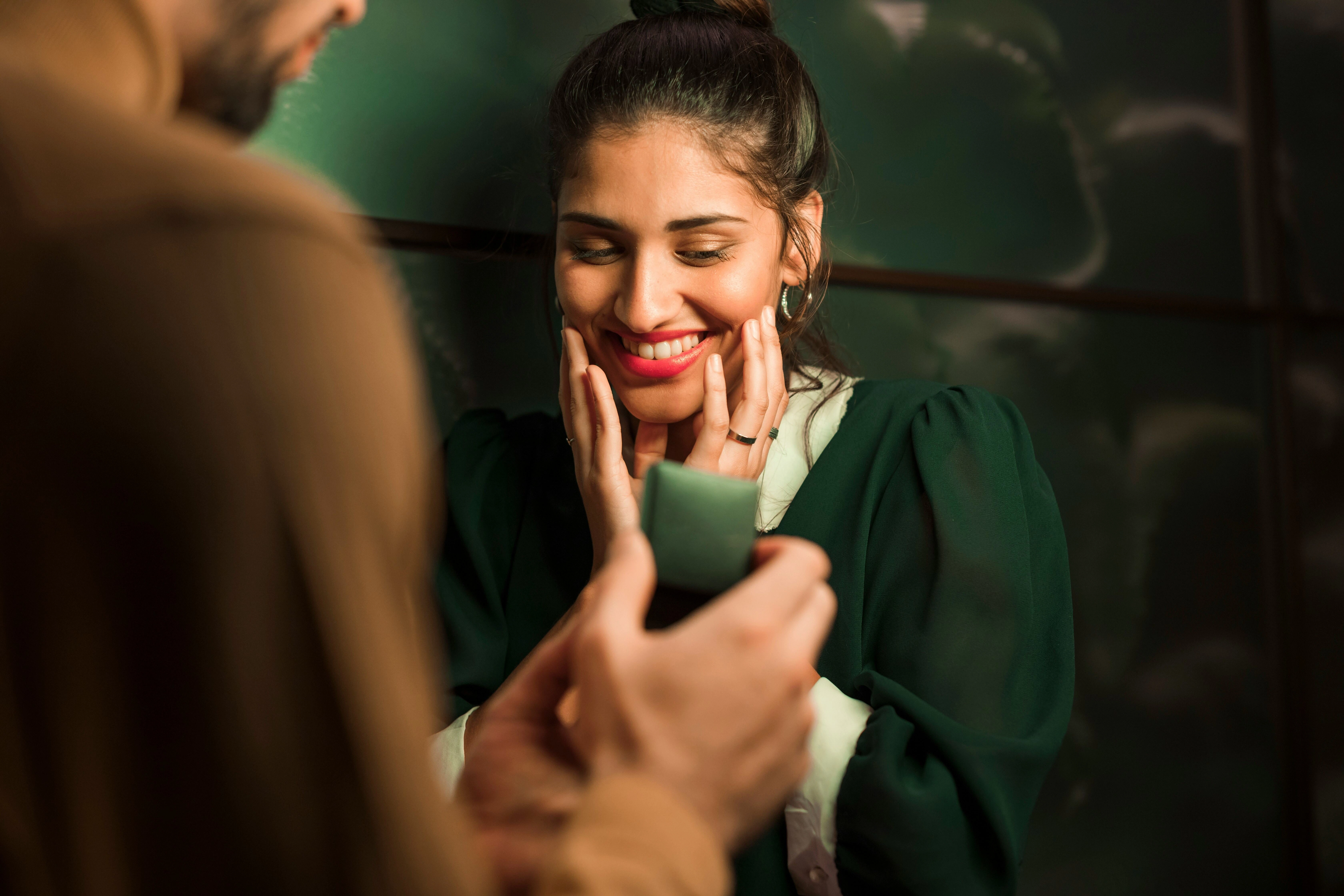 Joyful reaction to proposal Joyful reaction to proposal