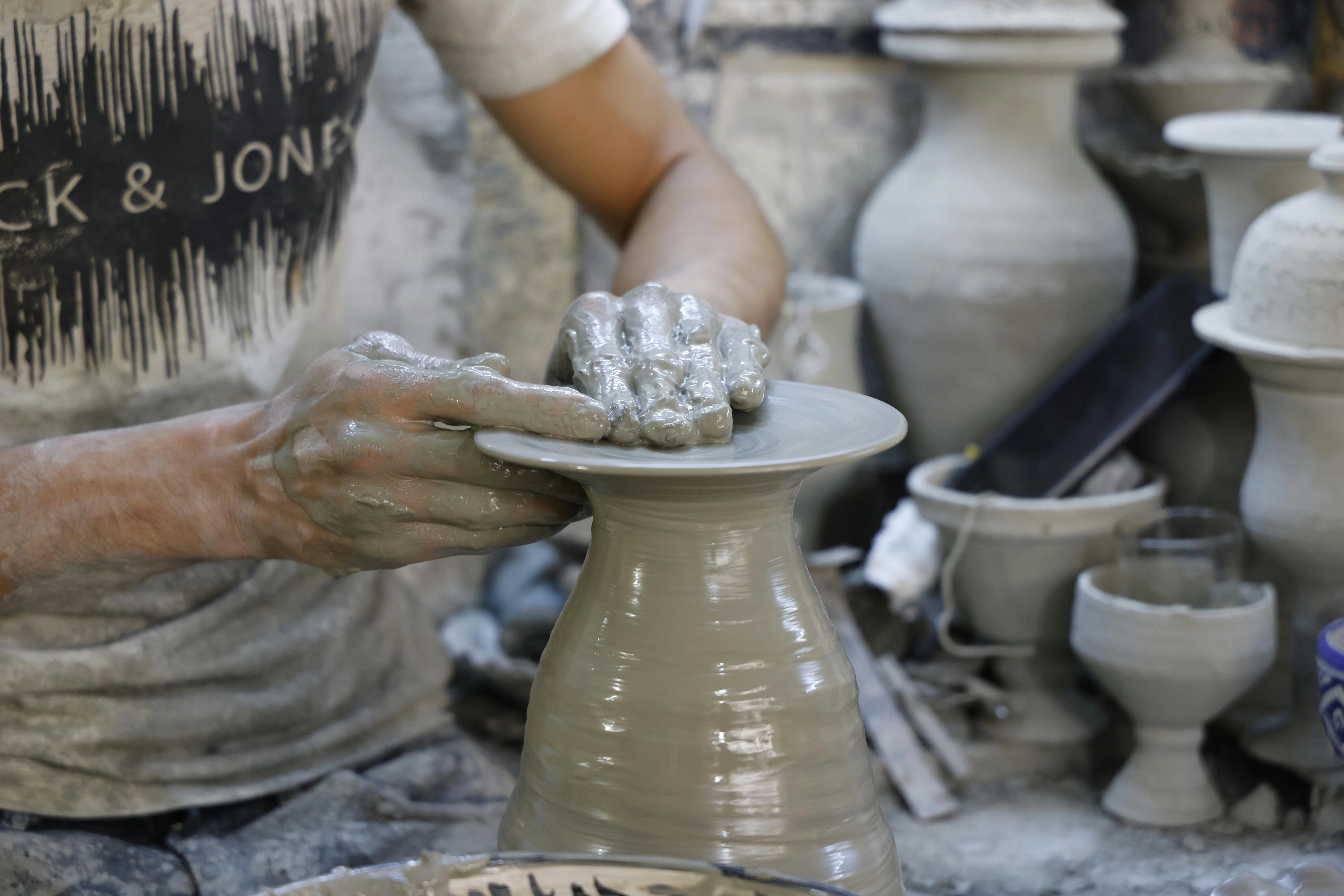 Pottery Crafting in Progress
