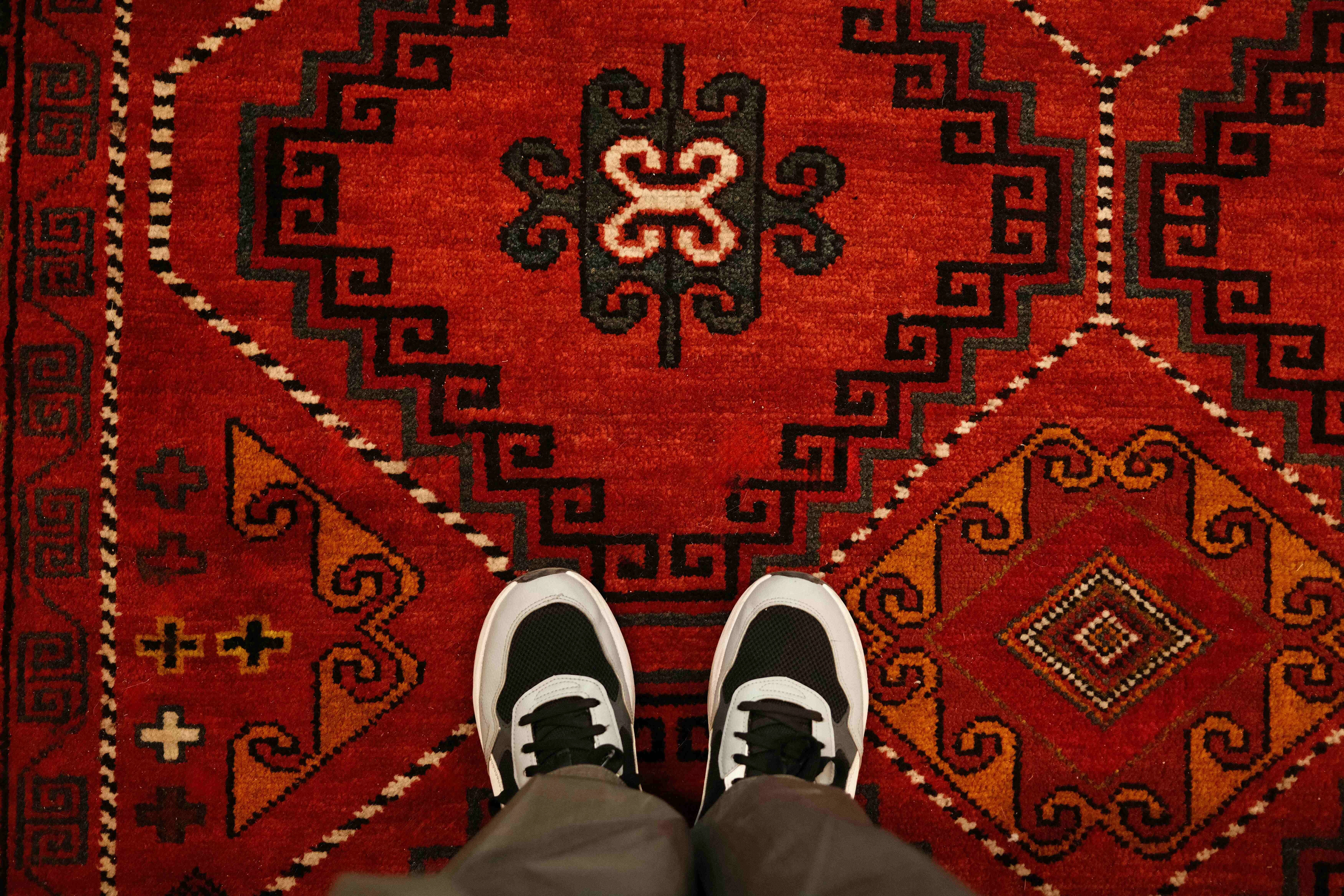 Sneakers on Ornate Persian Rug Sneakers on Ornate Persian Rug
