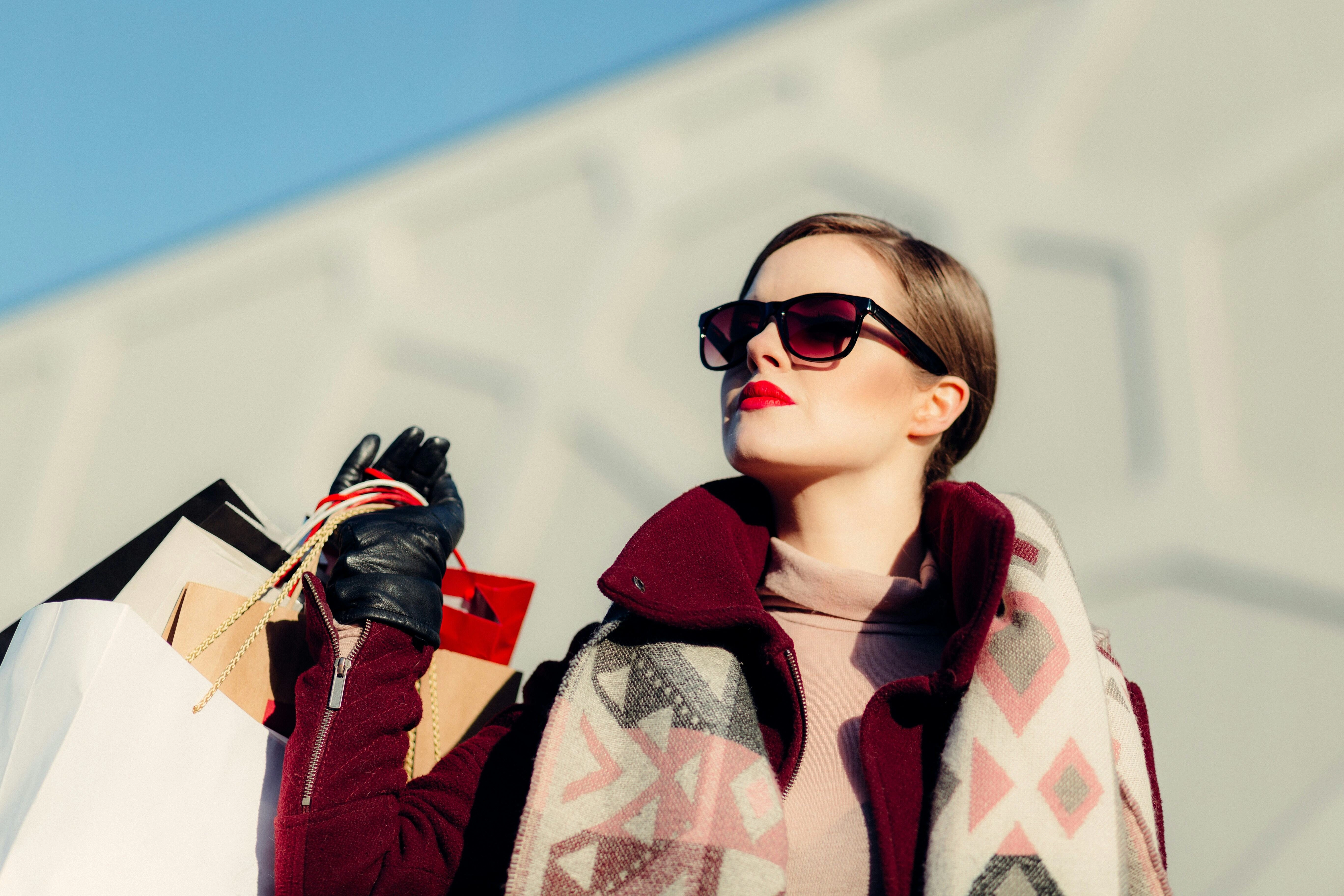 Stylish Shopper in Winter