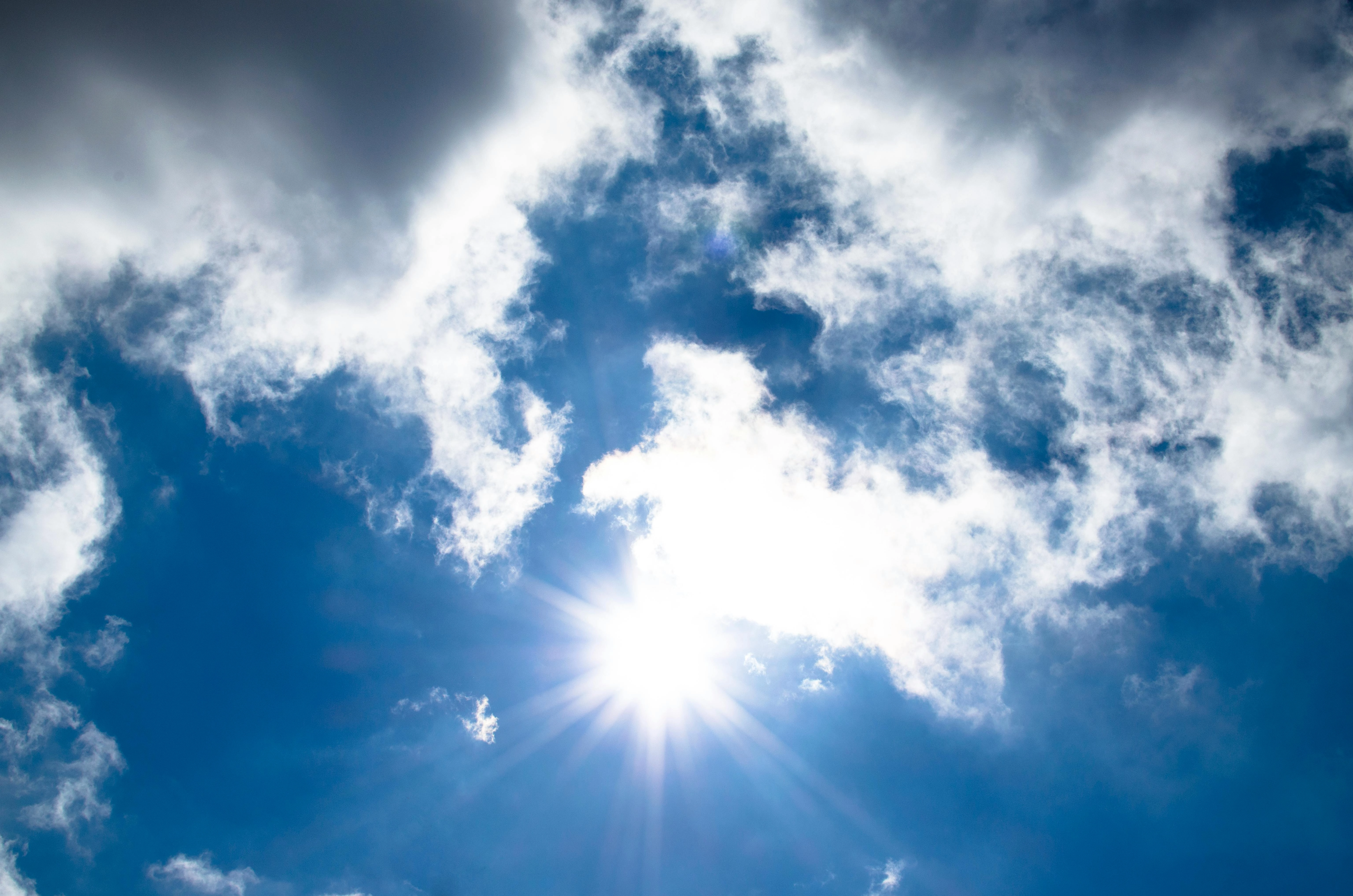 Sunburst Through Cloudy Sky