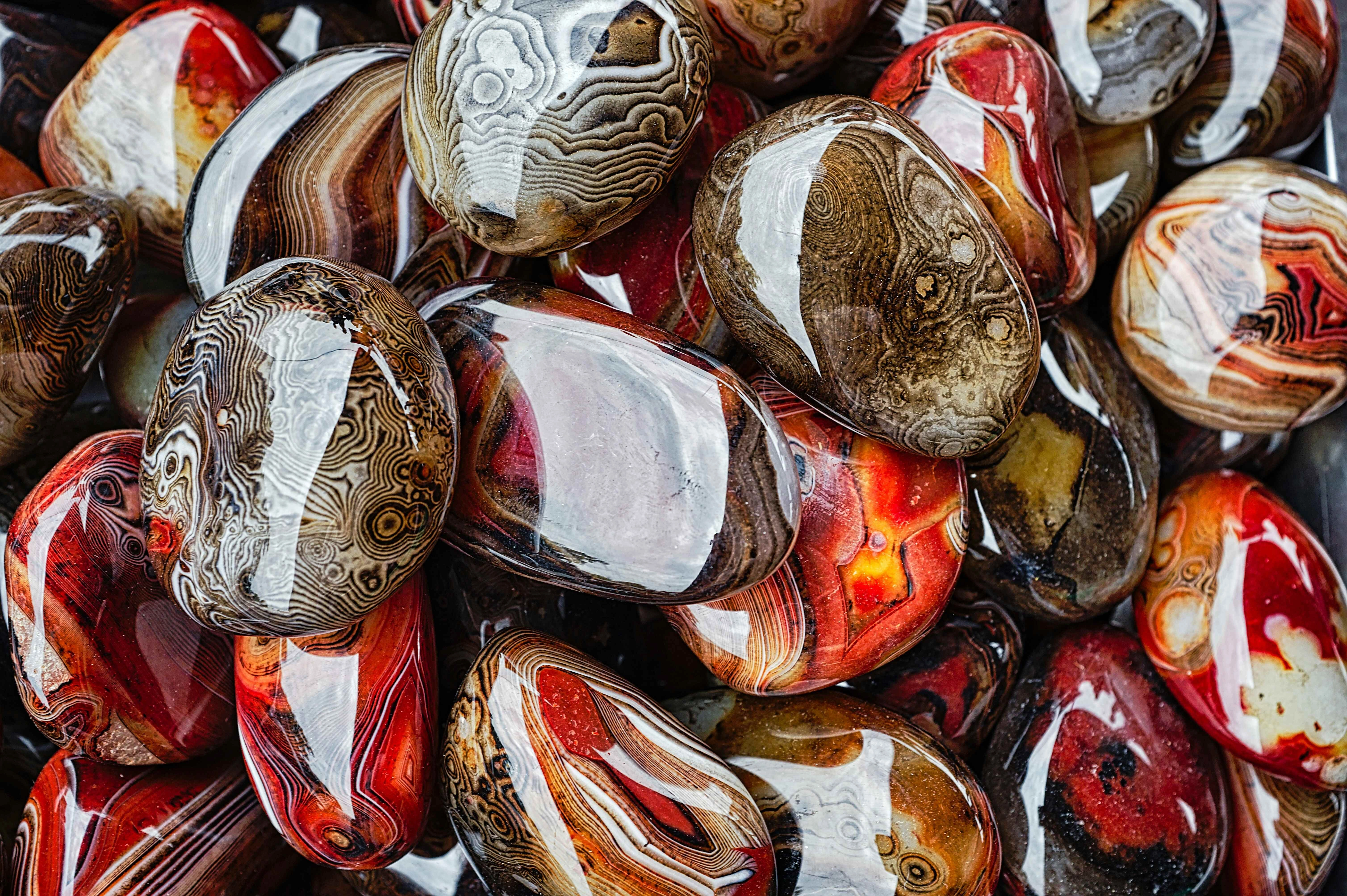Vibrant Polished Agate Stones Vibrant Polished Agate Stones