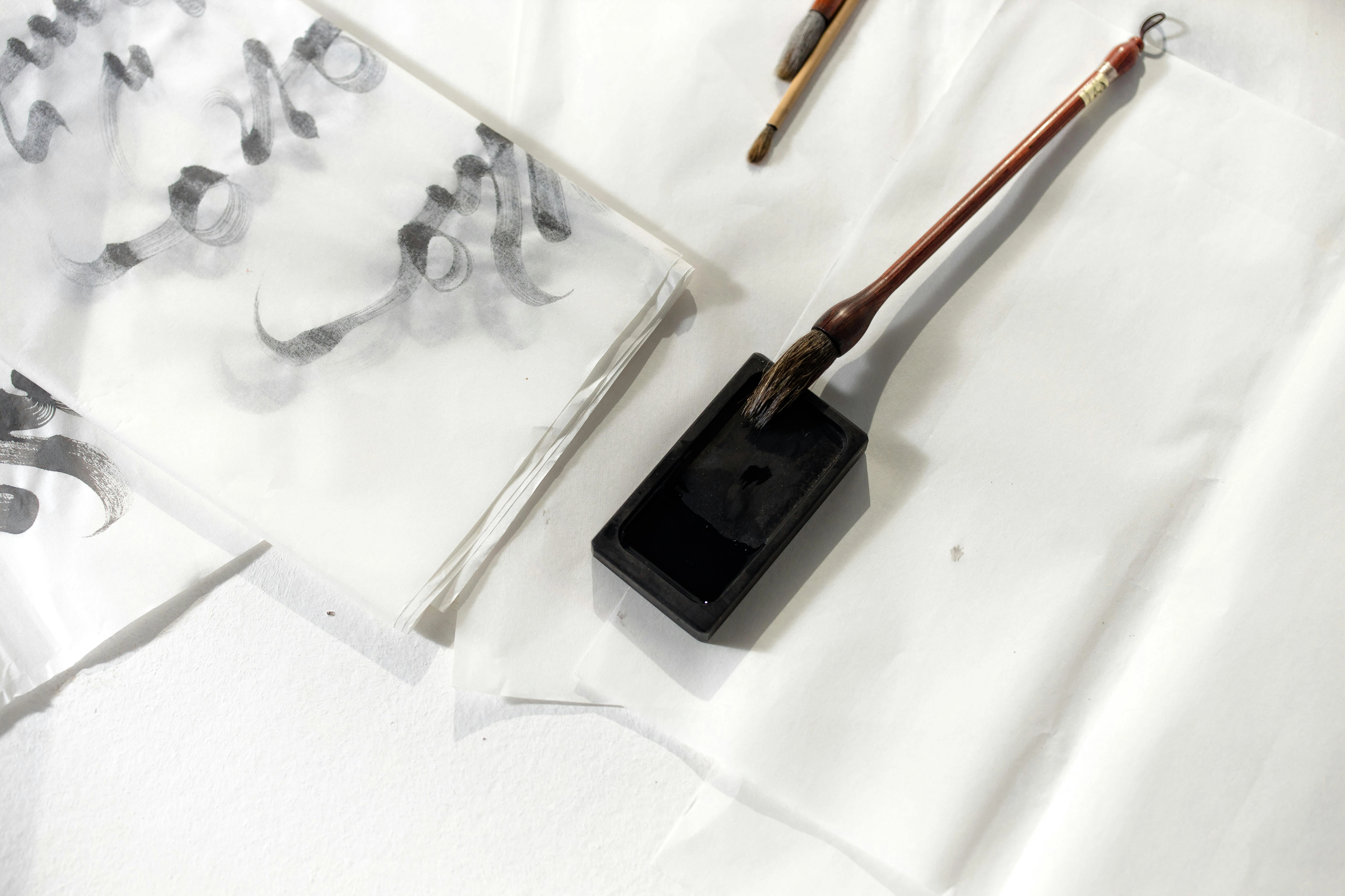 Calligraphy tools and practice