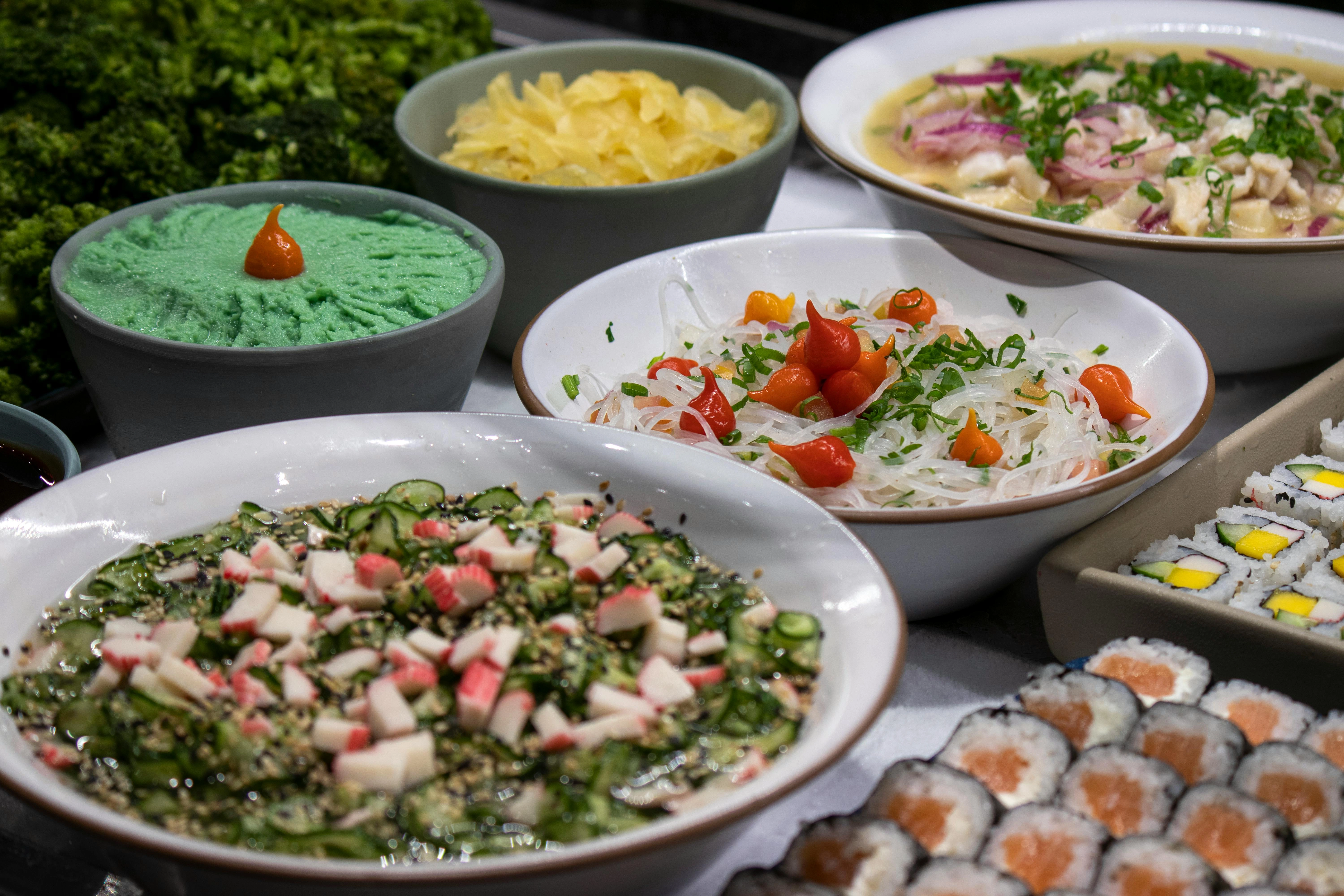 Colorful Asian Fusion Spread Colorful Asian Fusion Spread