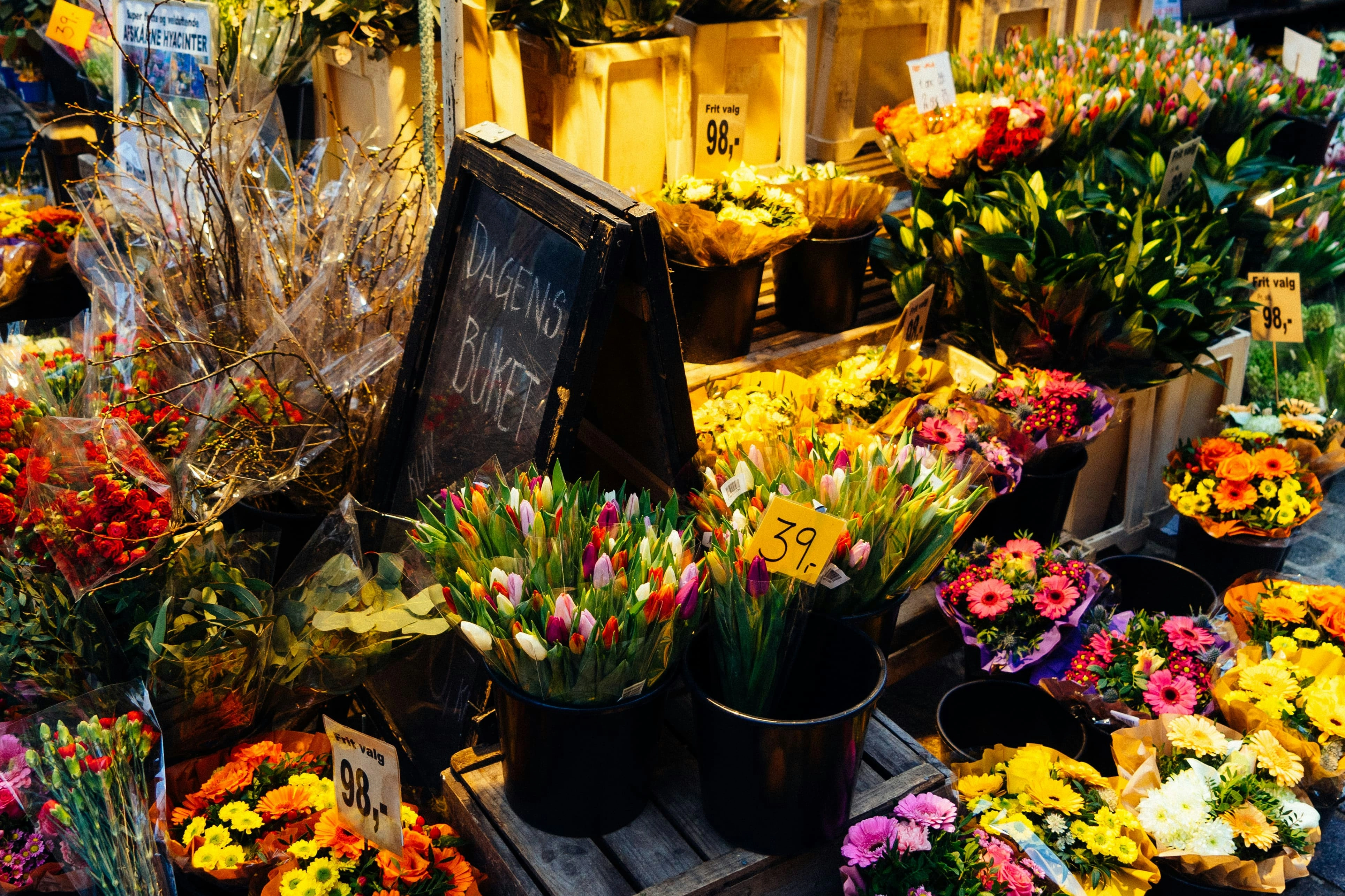 Colorful Flower Market Stall Colorful Flower Market Stall