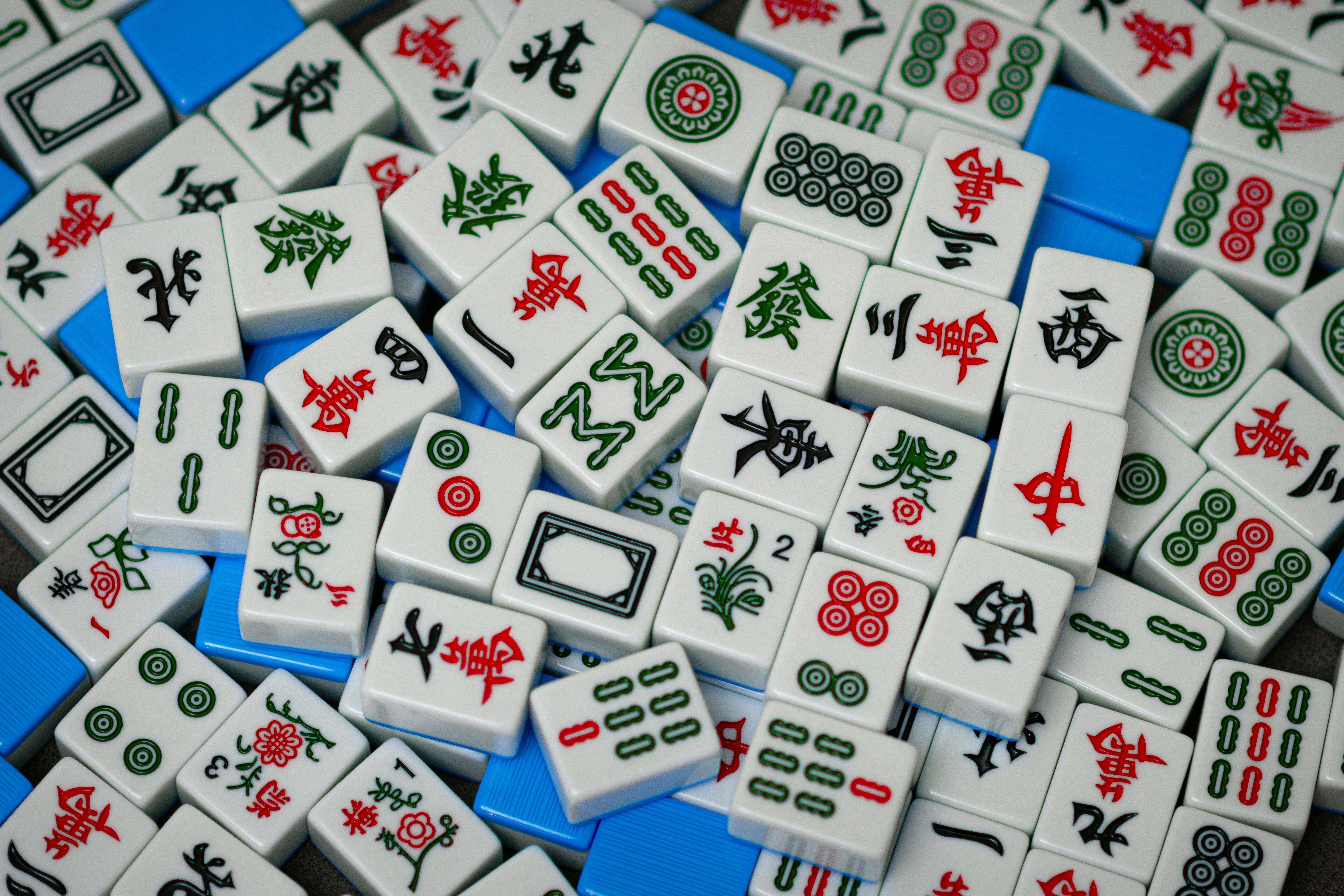 Colorful Mahjong Tiles Pattern Colorful Mahjong Tiles Pattern