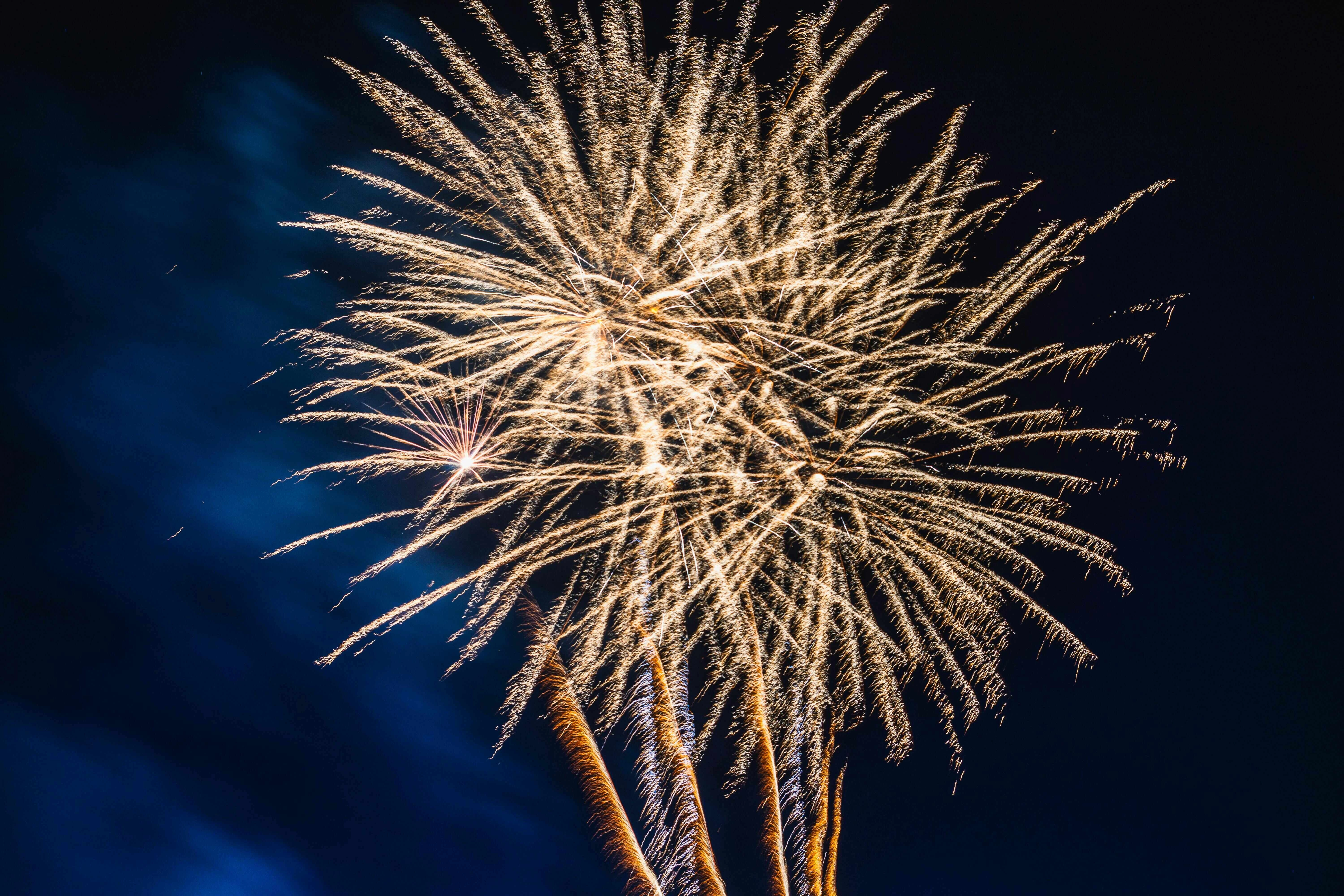 Dazzling Golden Fireworks Display