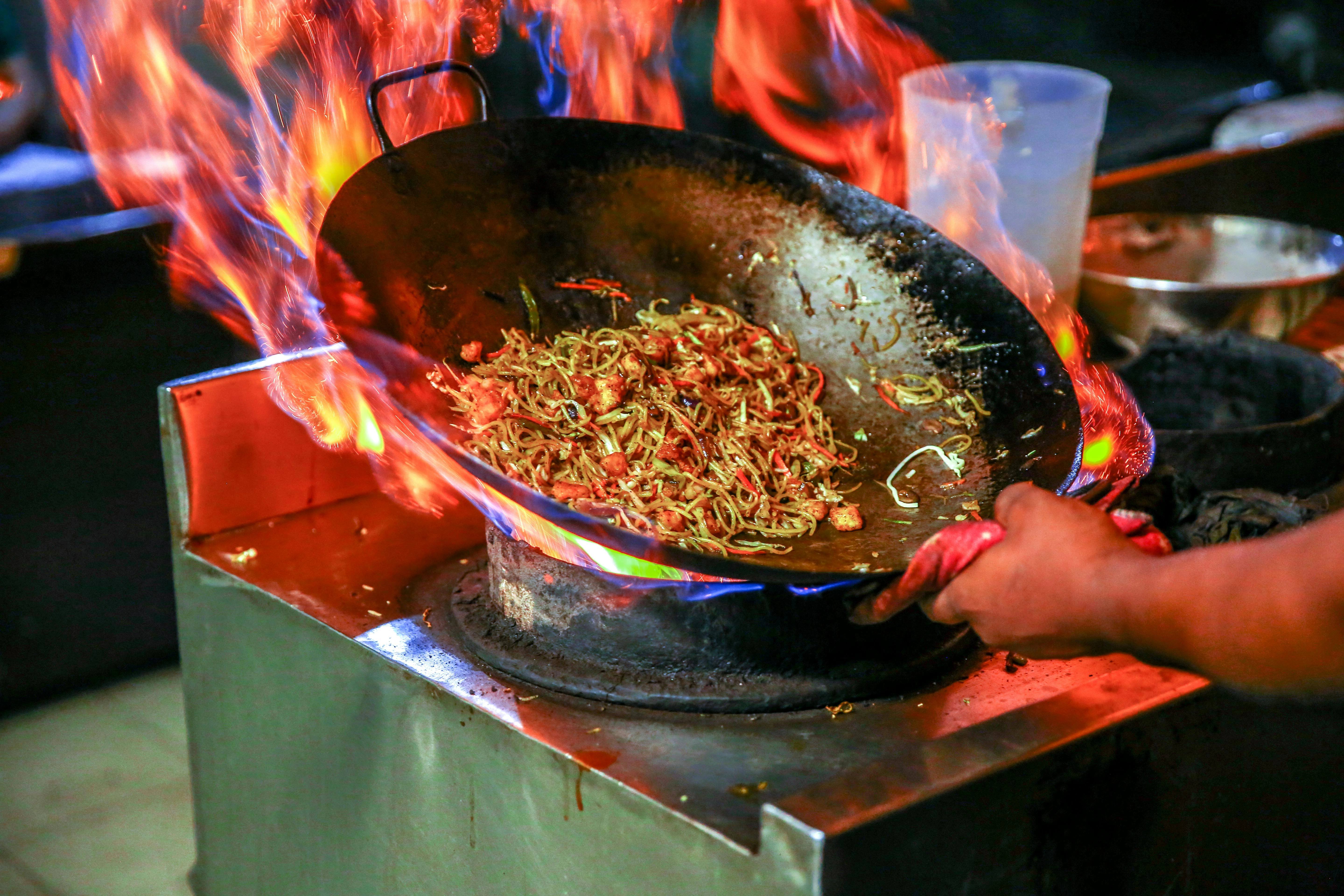 Fiery Wok Stir-Fry Action