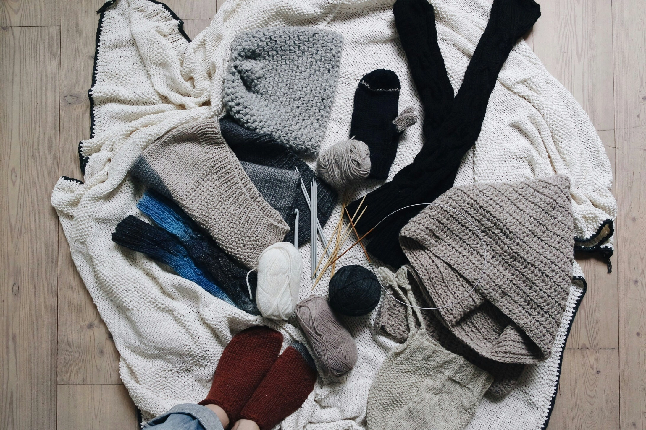 Knitting supplies and projects Knitting supplies and projects