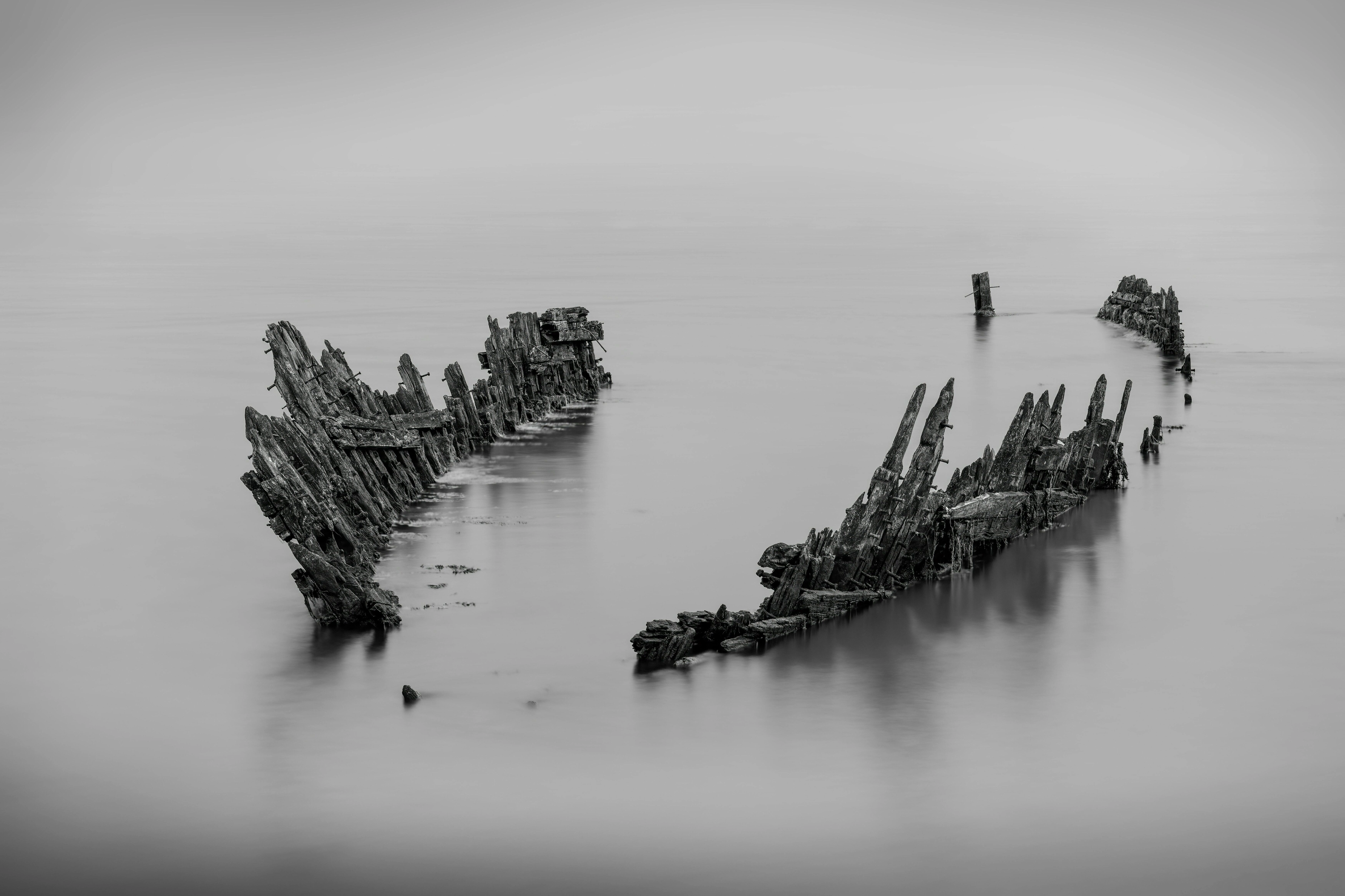 Shipwreck Remnants in Mist Shipwreck Remnants in Mist