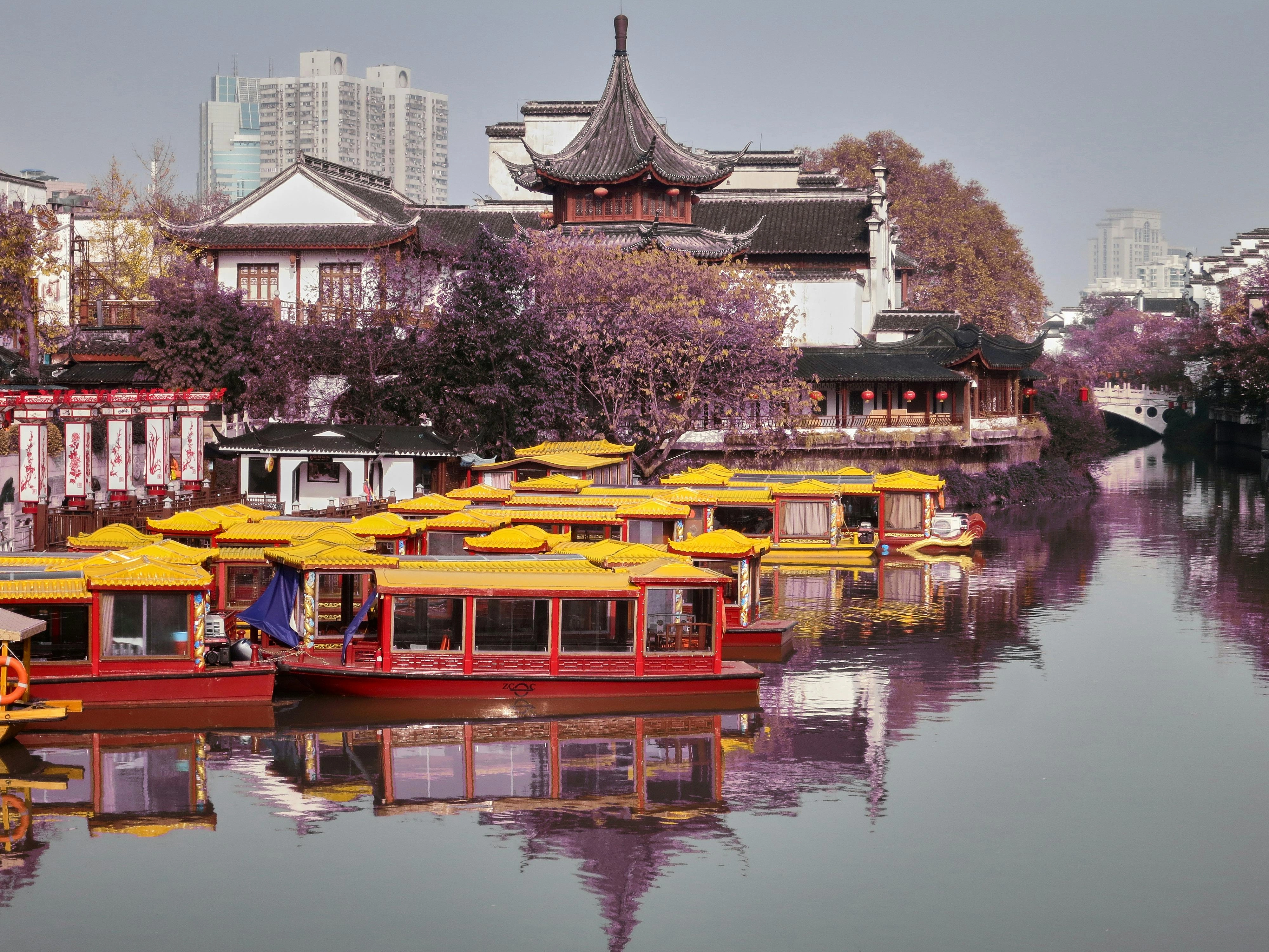 Traditional Chinese Waterfront Scene