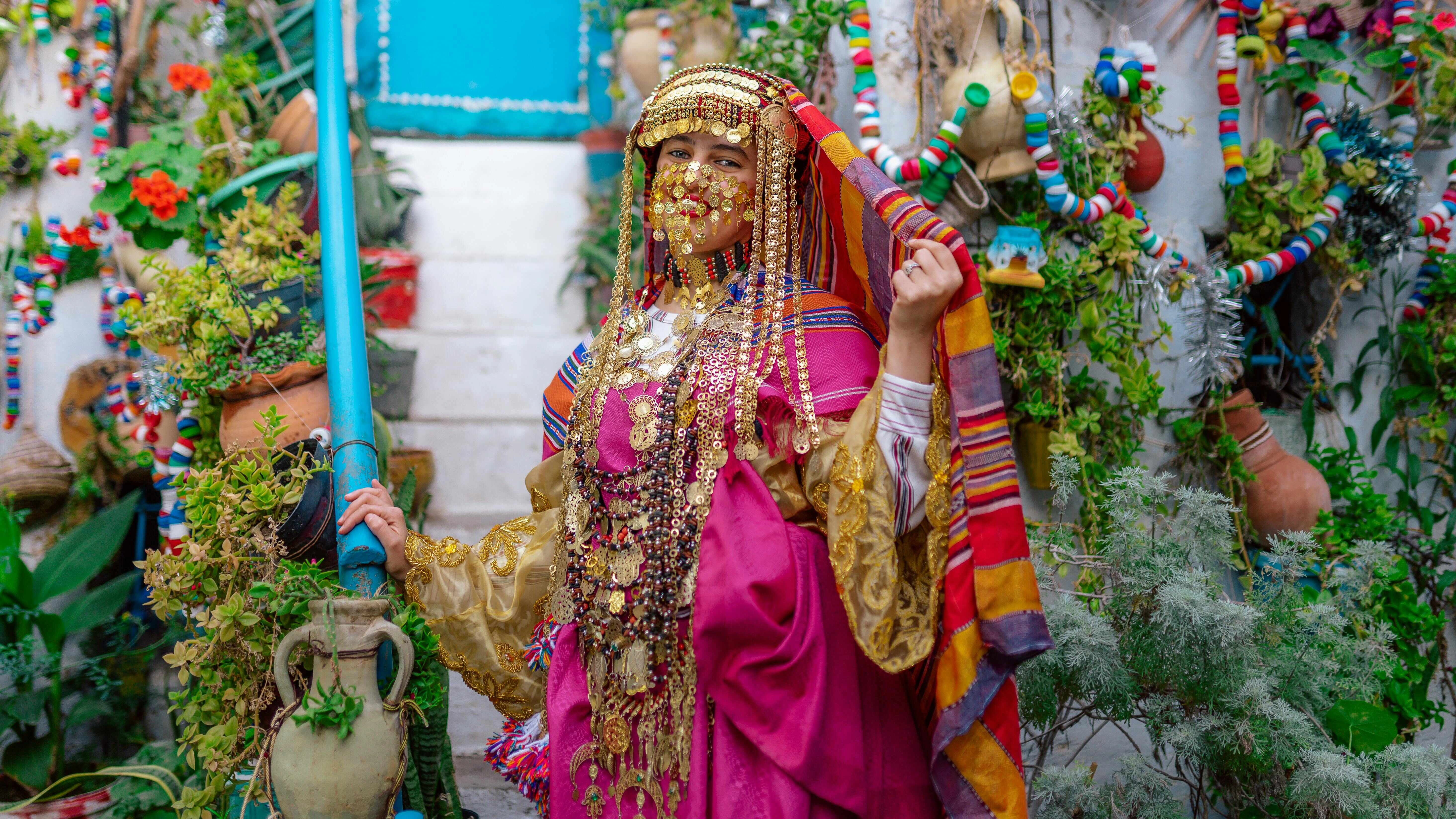 Vibrant Traditional Tunisian Bridal Attire