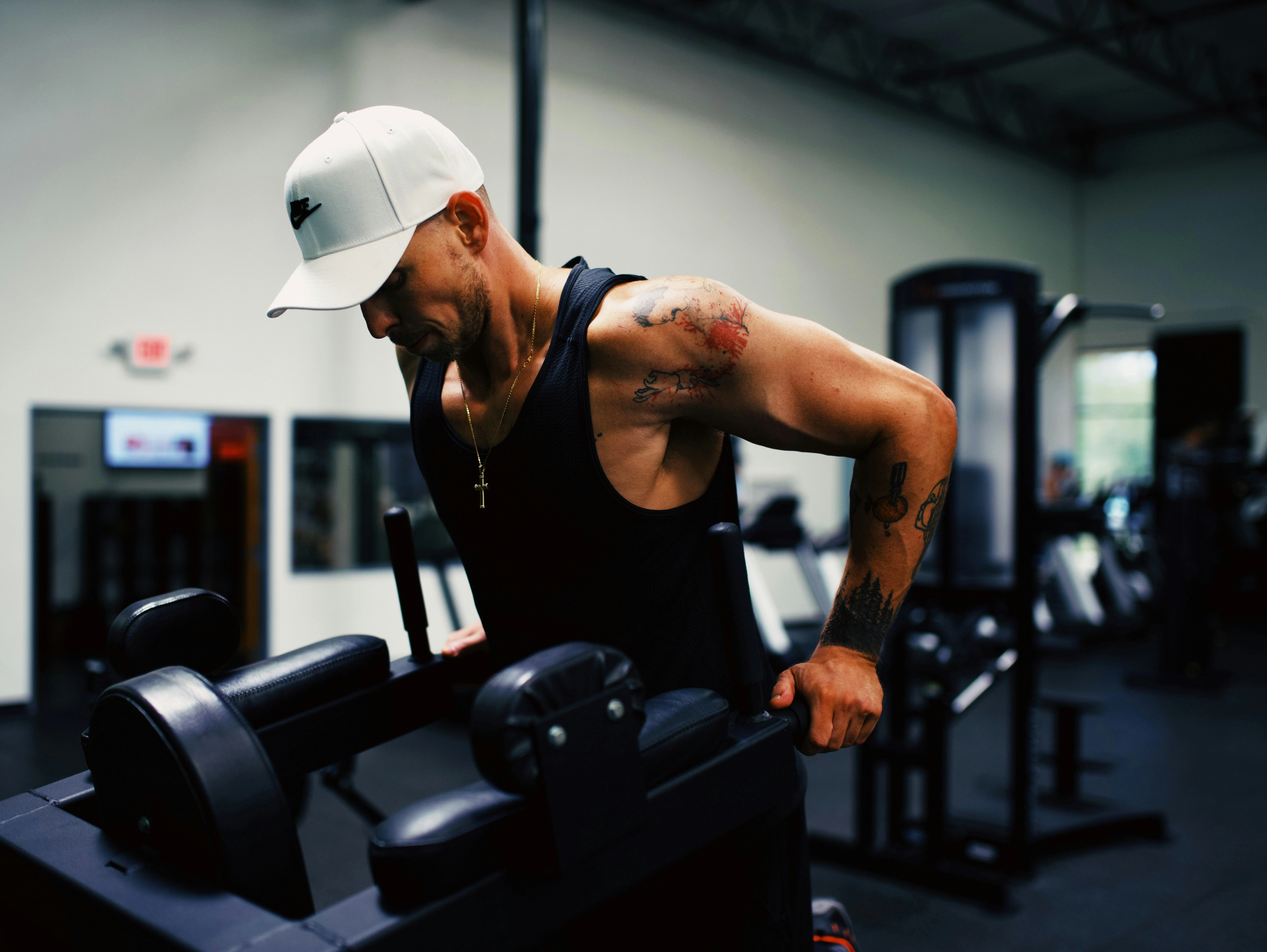 Focused Athlete at Gym Focused Athlete at Gym