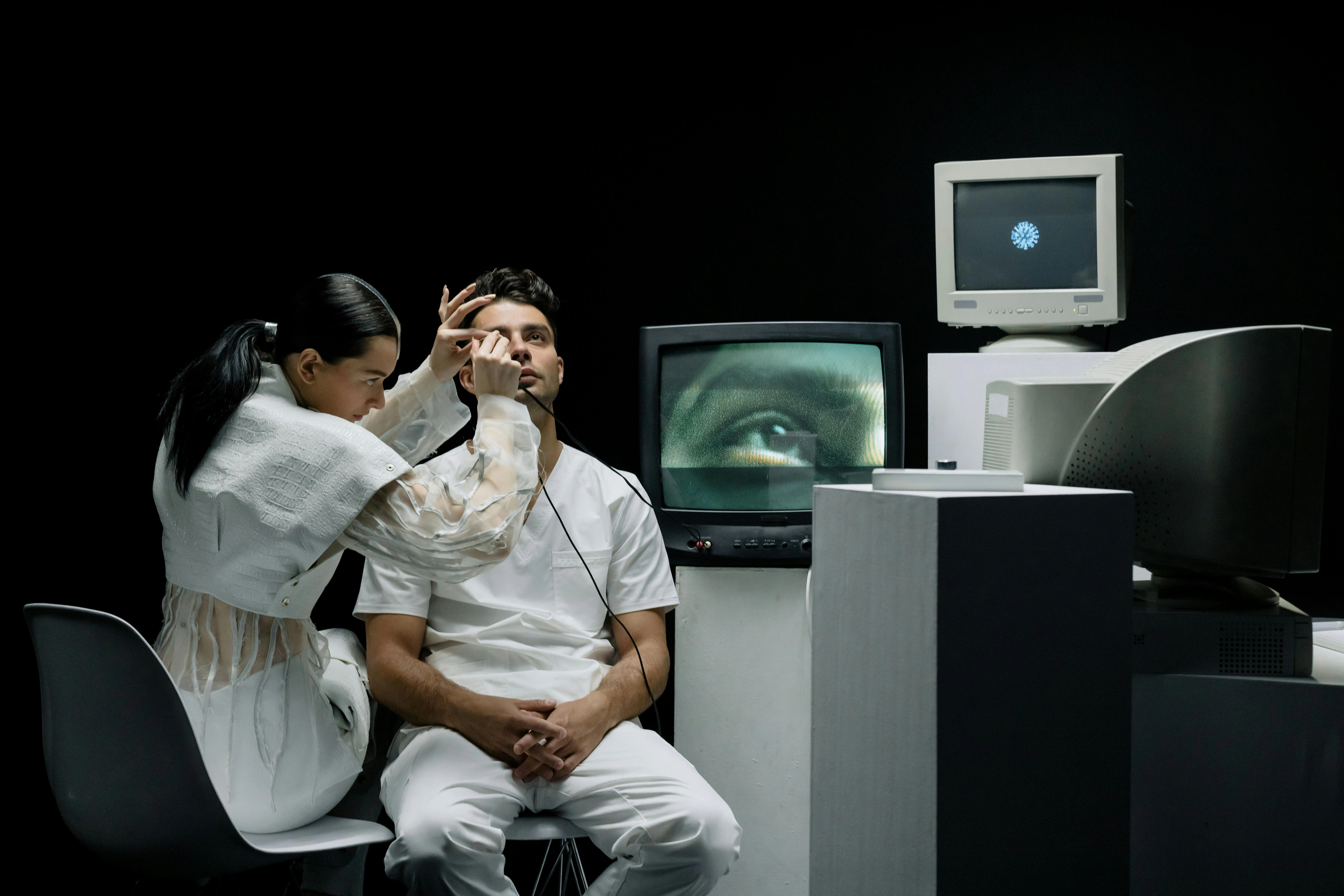 Futuristic Medical Eye Examination