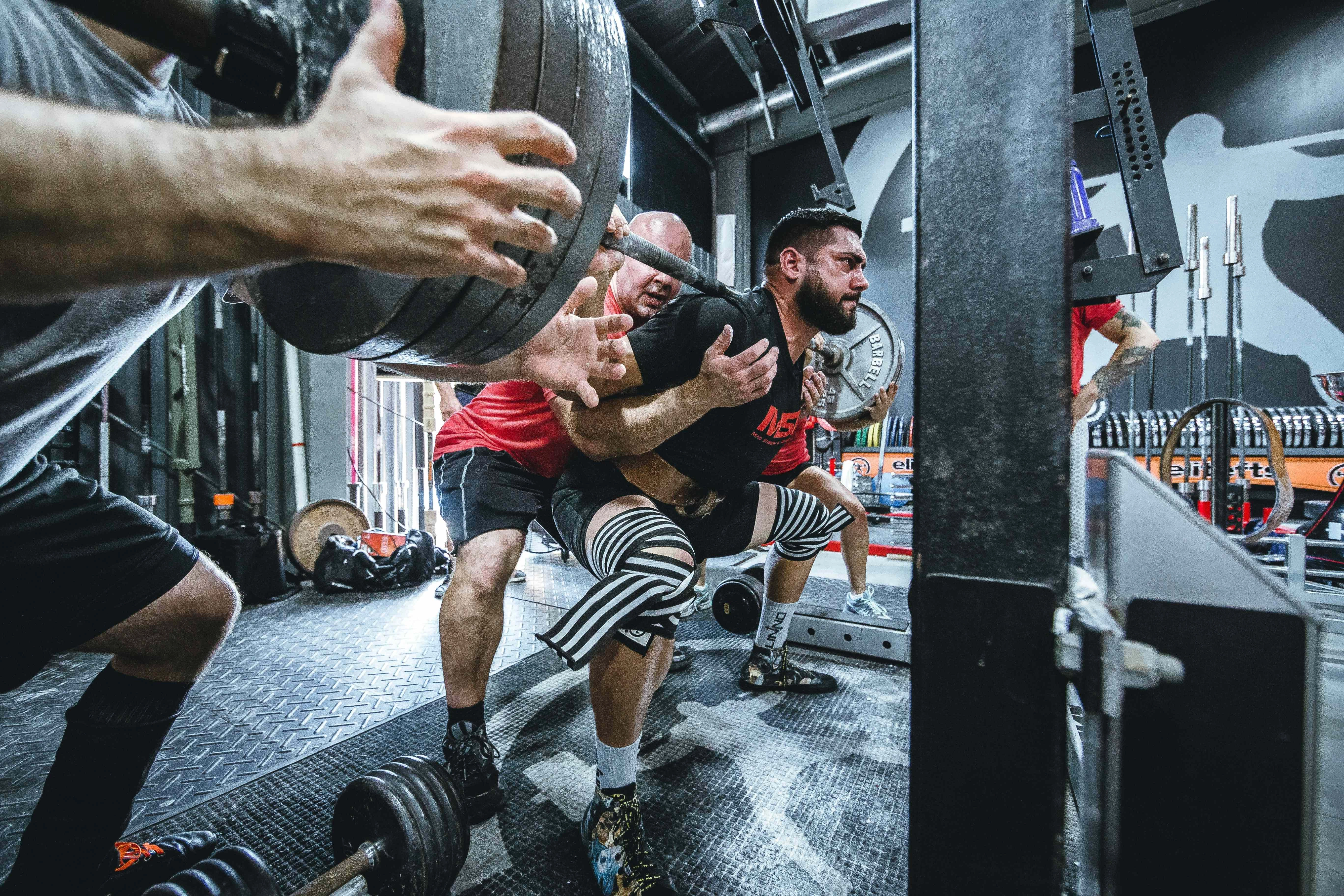 Intense Weightlifting Gym Session Intense Weightlifting Gym Session