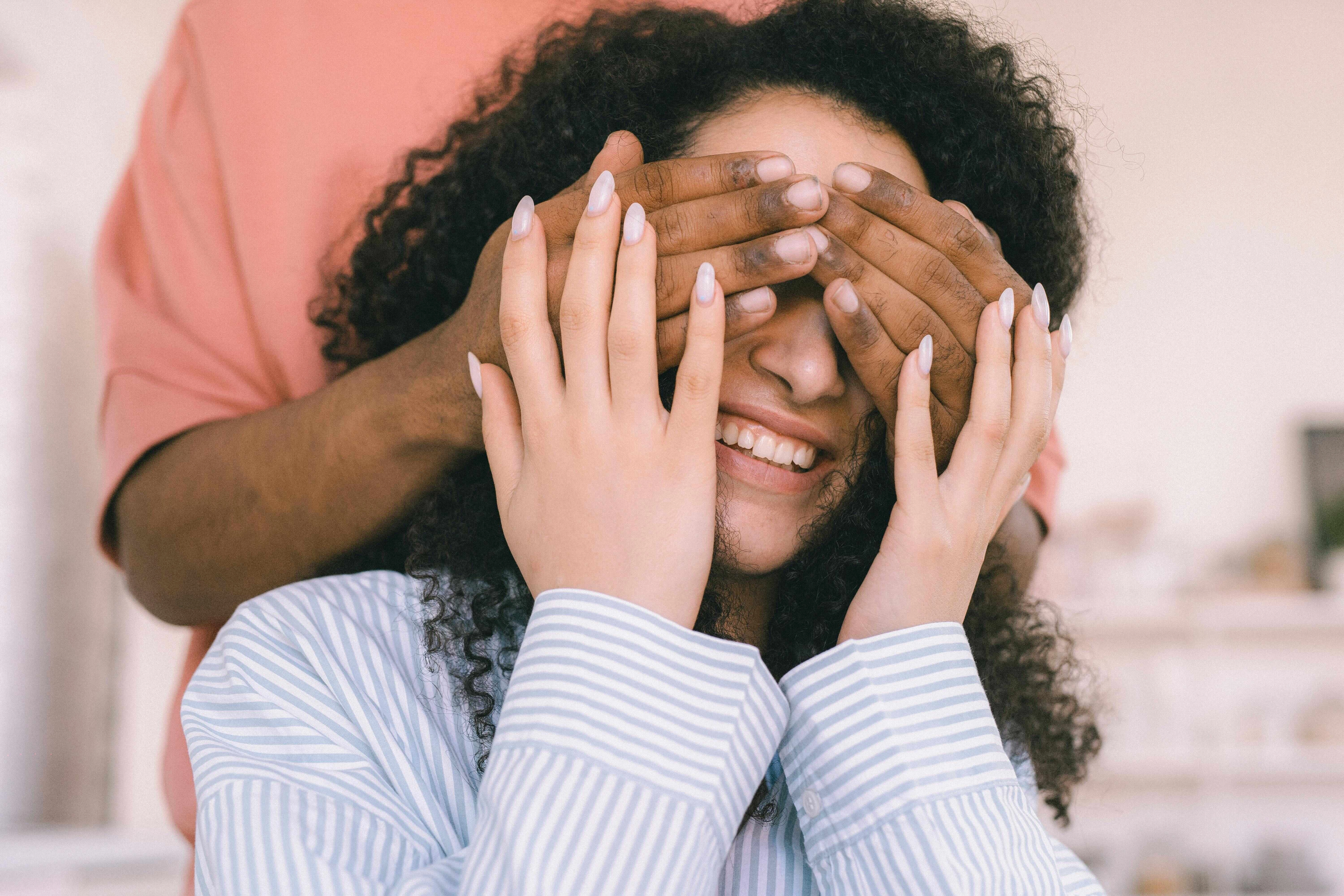 Joyful Hiding Behind Hands Joyful Hiding Behind Hands