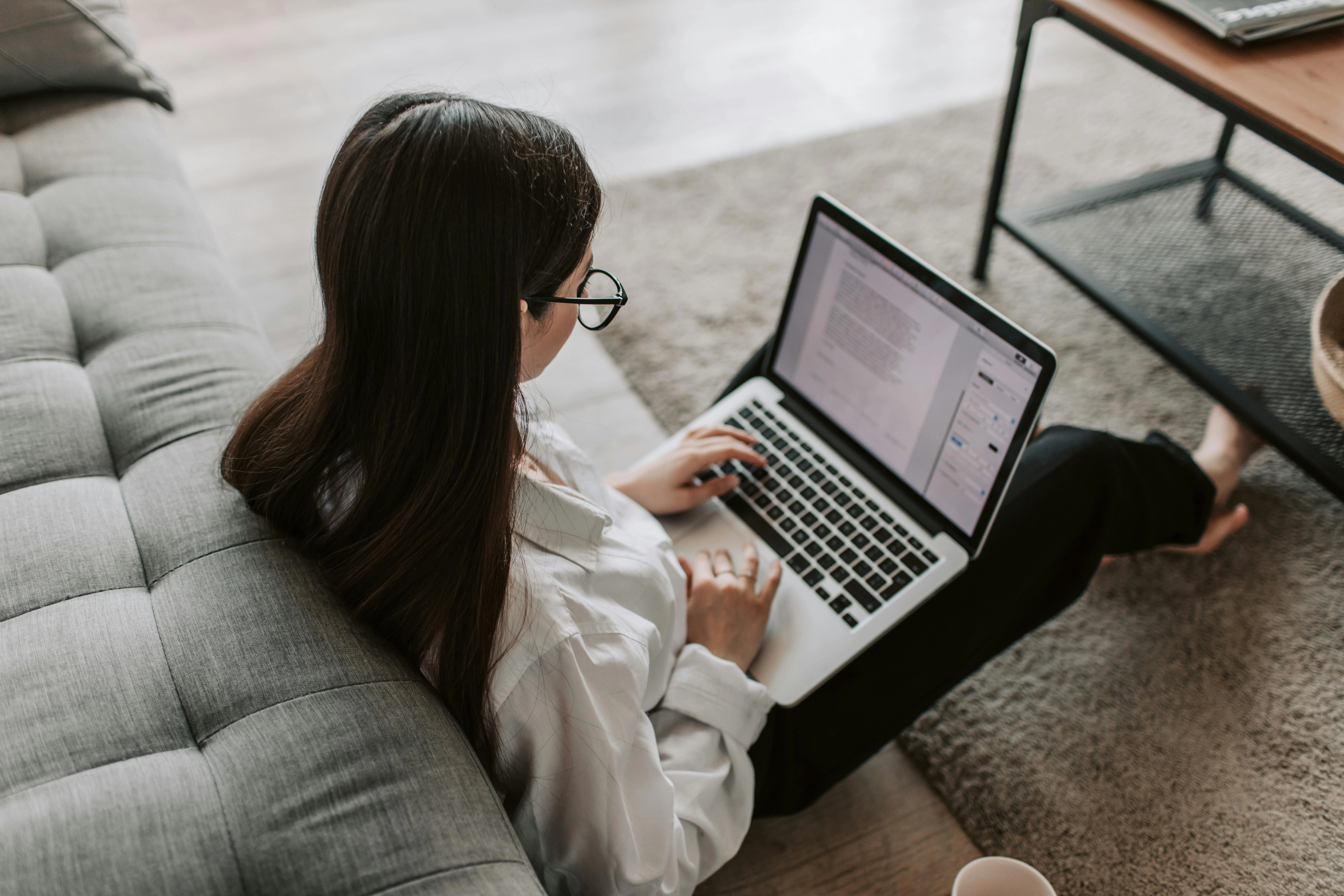 Smart Remote Work on Laptop