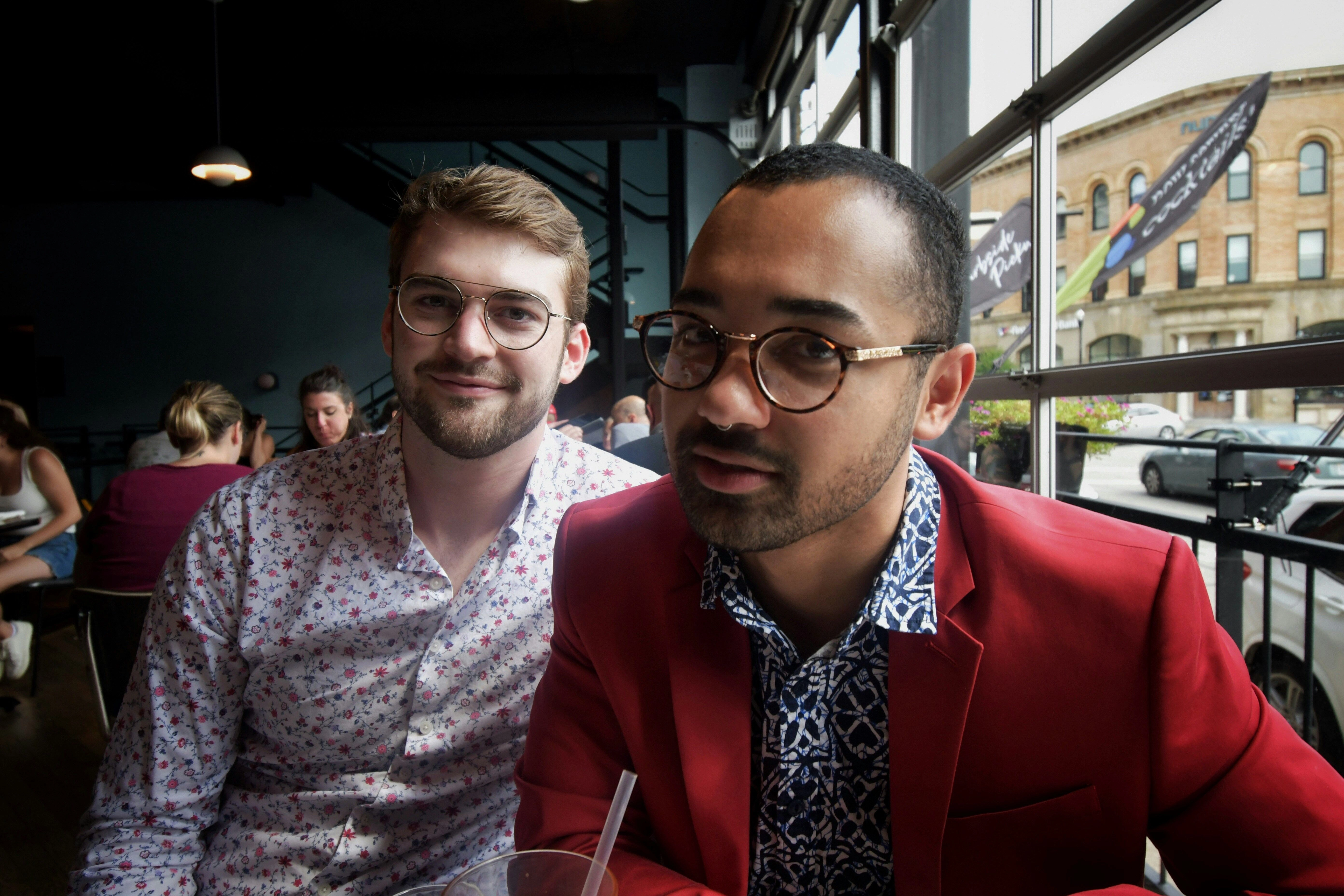 Stylish Duo at Cafe