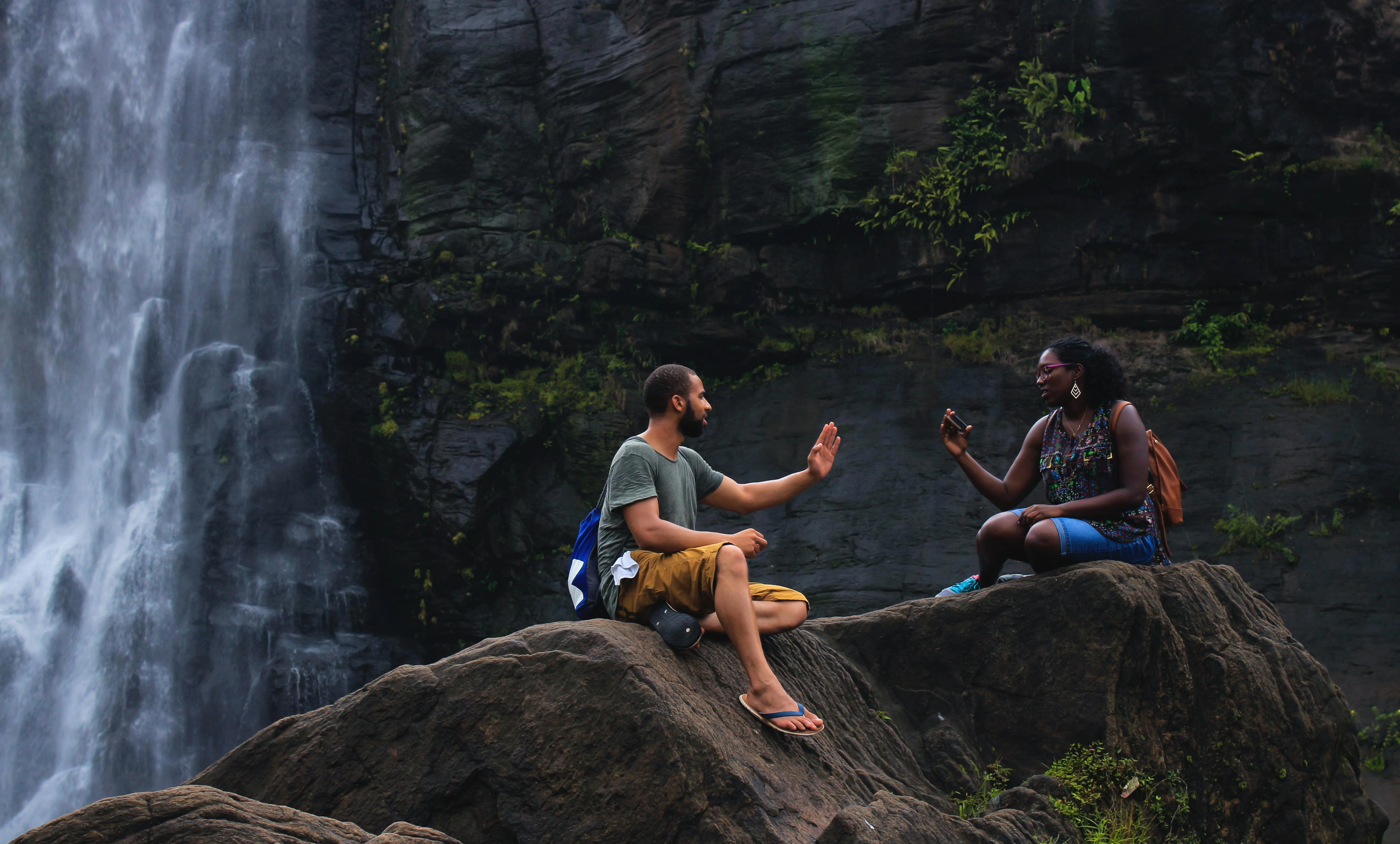 Waterfall Conversation in Nature Waterfall Conversation in Nature
