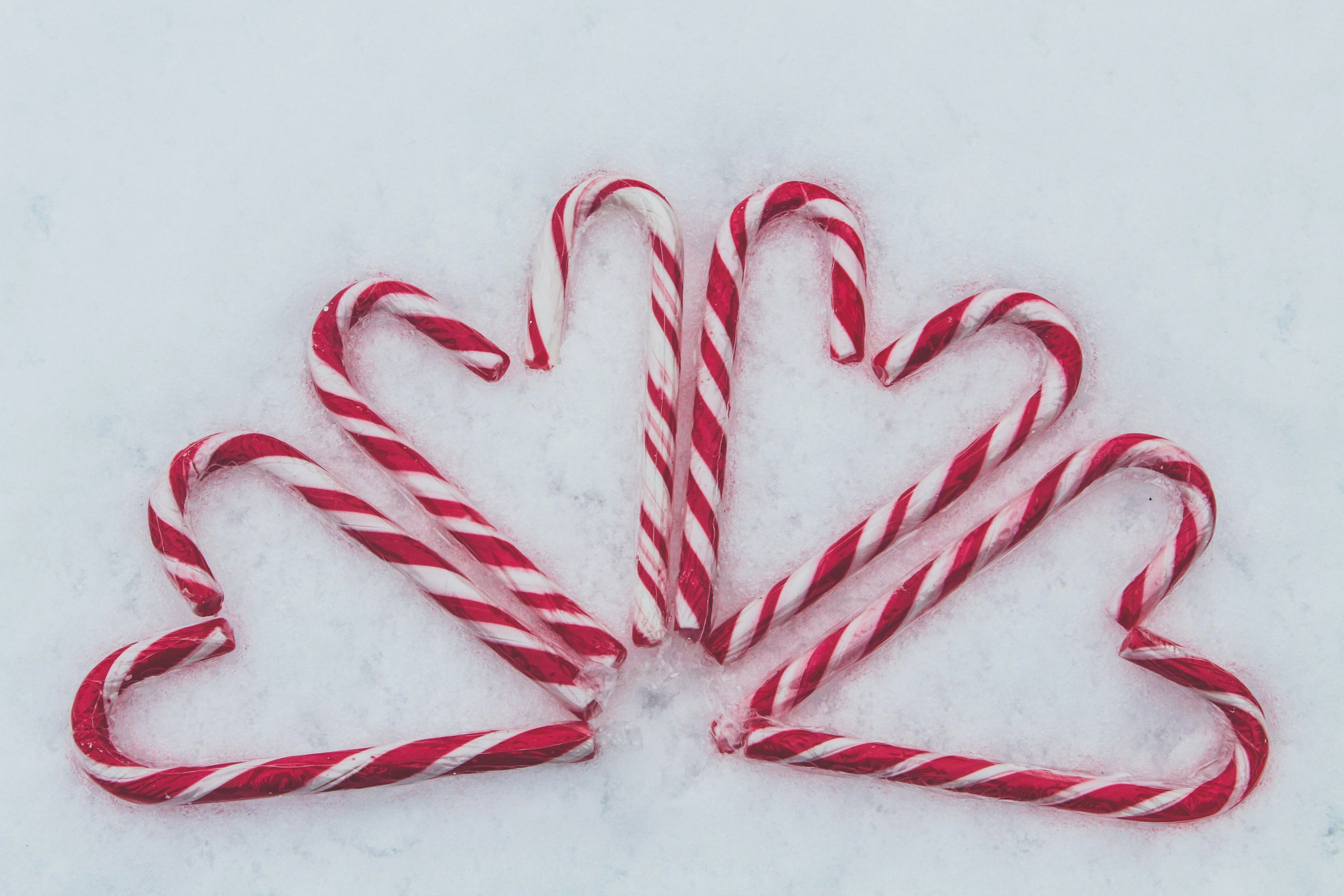 Candy Canes on Snow Candy Canes on Snow