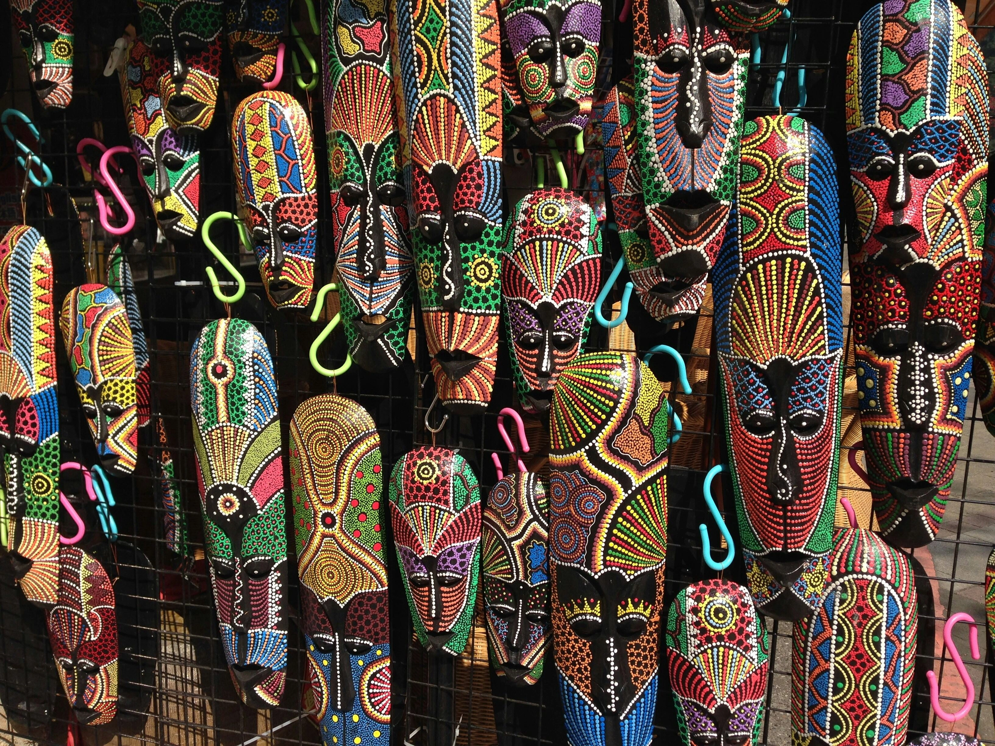 Colorful Aboriginal Tribal Masks Colorful Aboriginal Tribal Masks