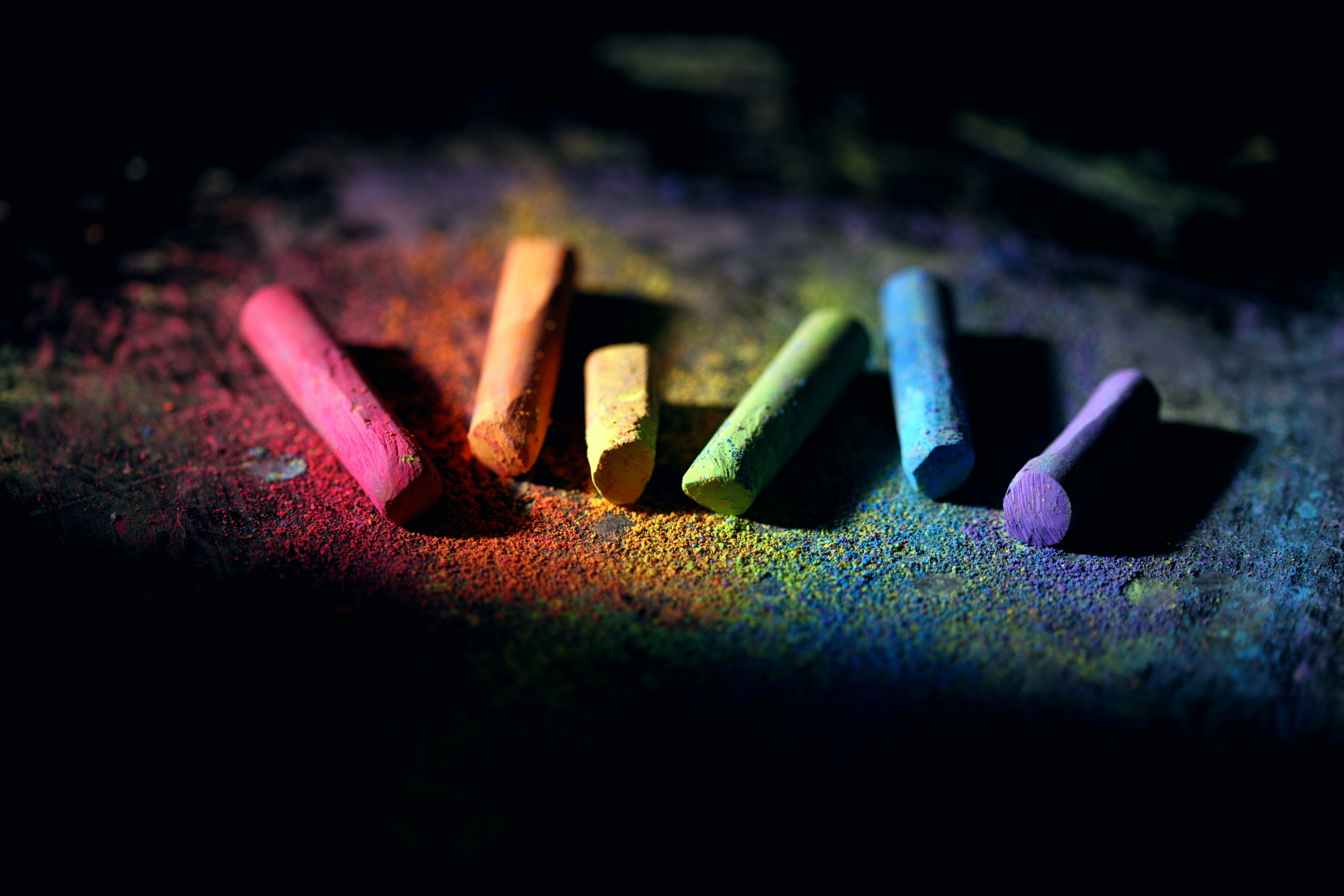 Colorful Chalk Rainbow Spectrum
