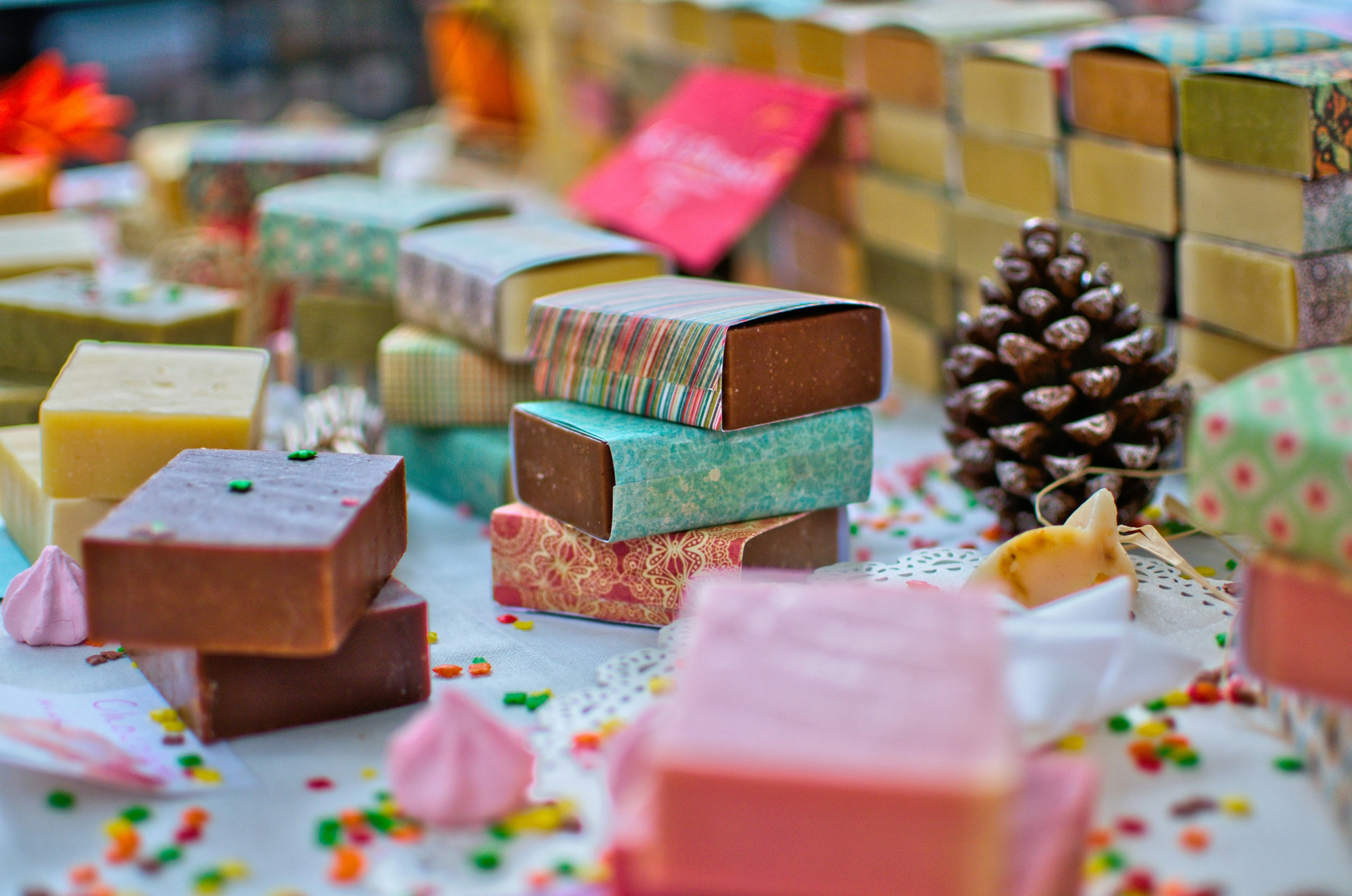 Colorful Handmade Soap Display