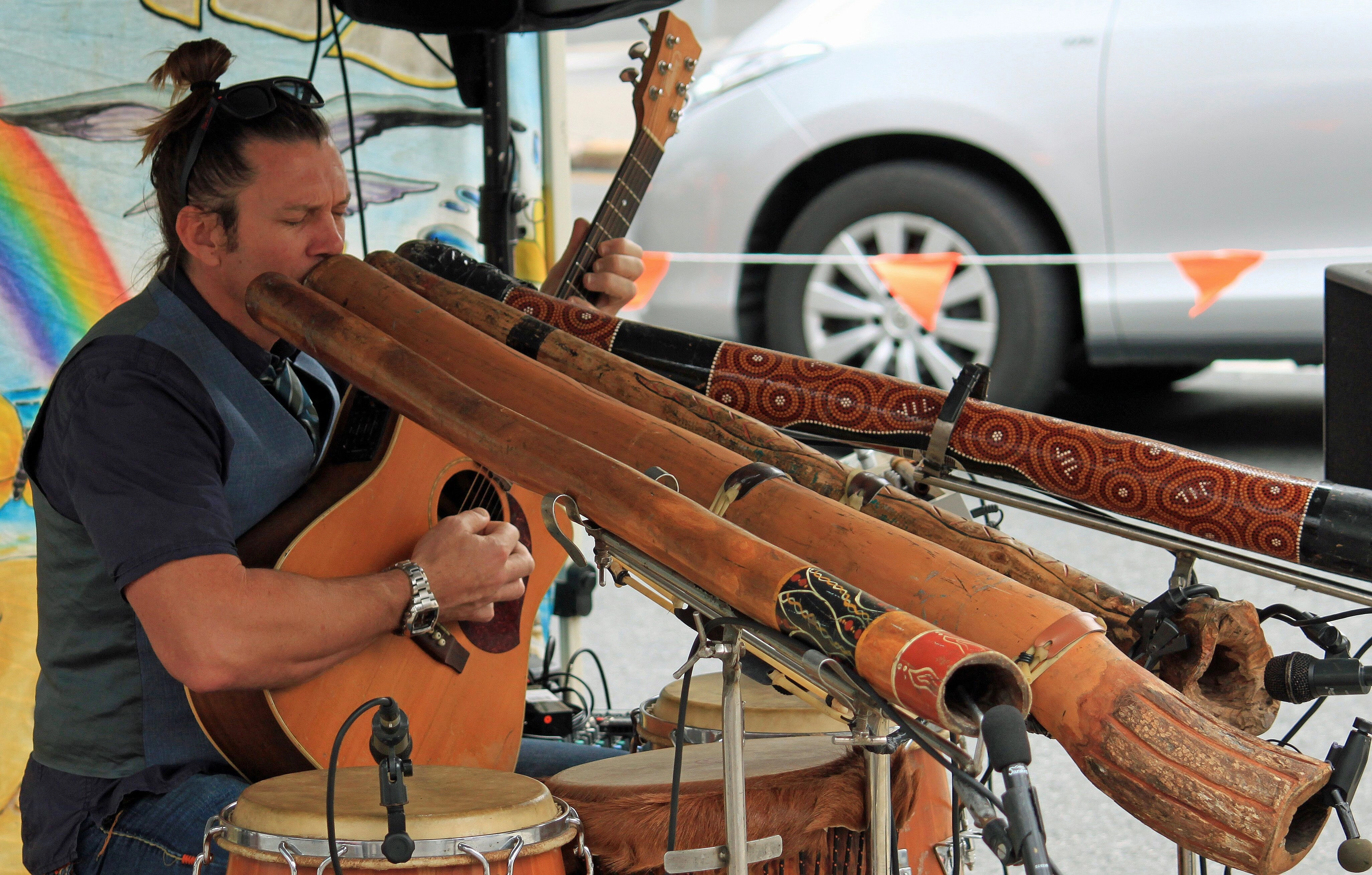 Multi-instrumental Street Performer