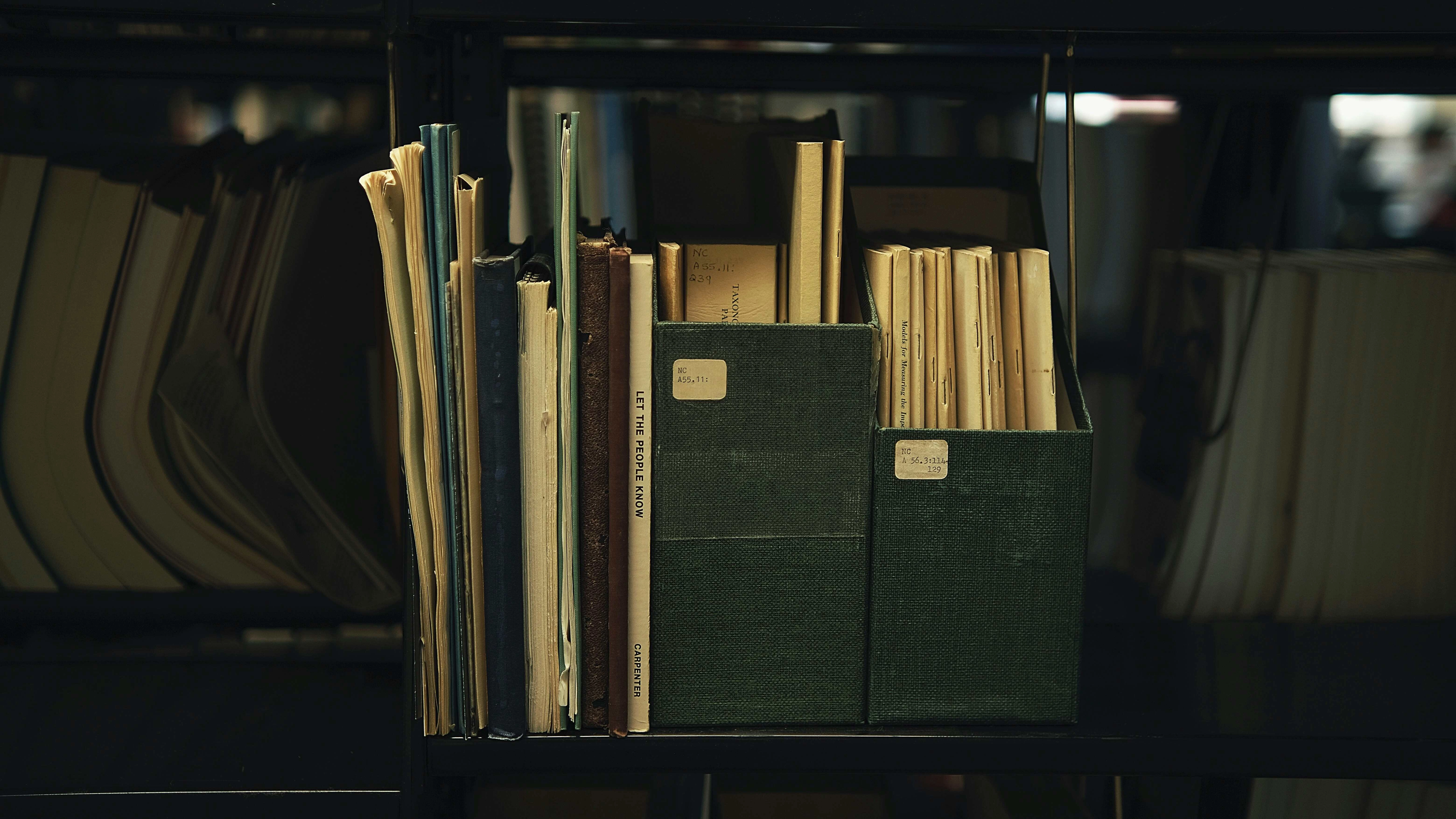 Vintage Books on Shelf Vintage Books on Shelf