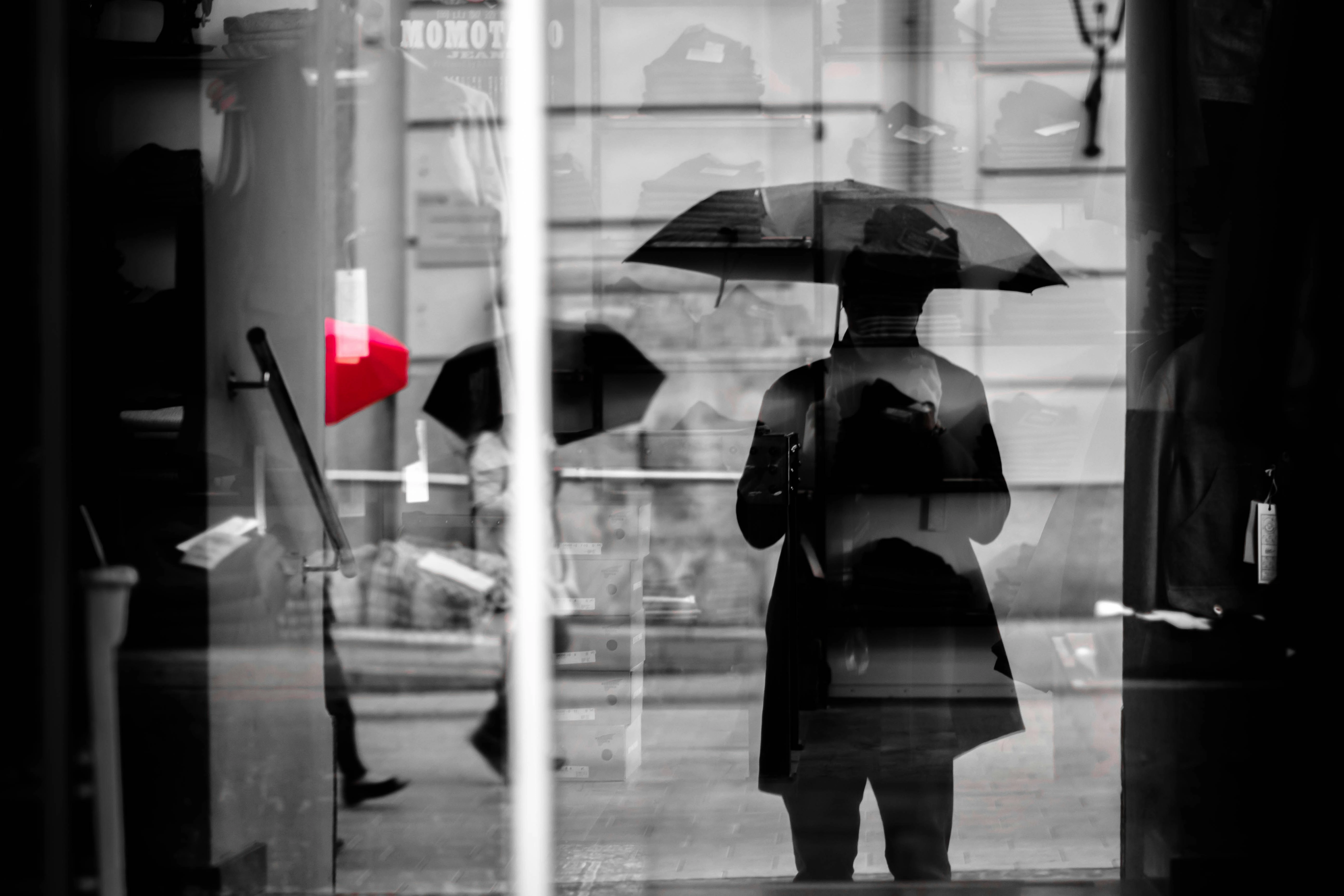 Rainy Day Umbrella Silhouette