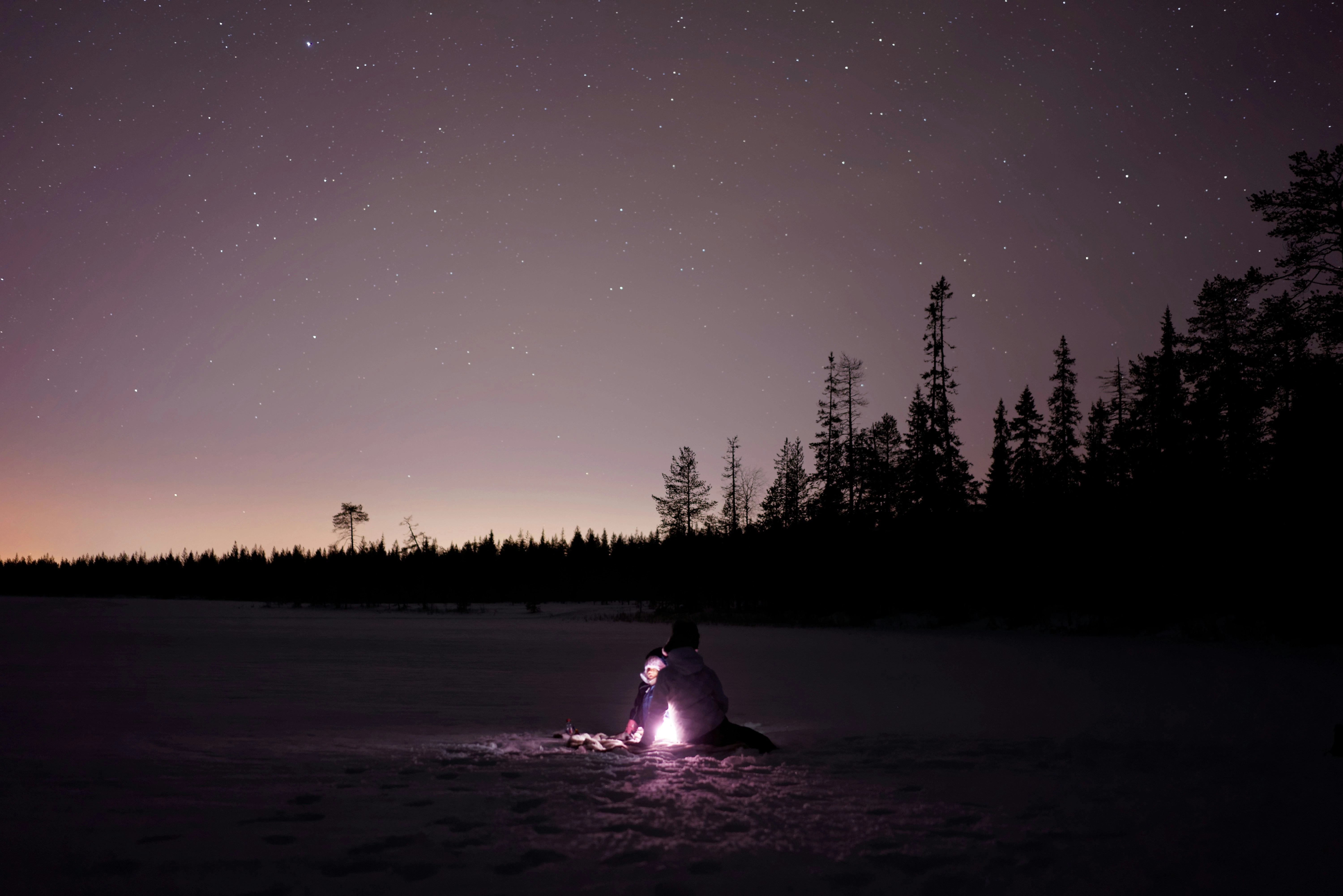 Stargazing by Campfire