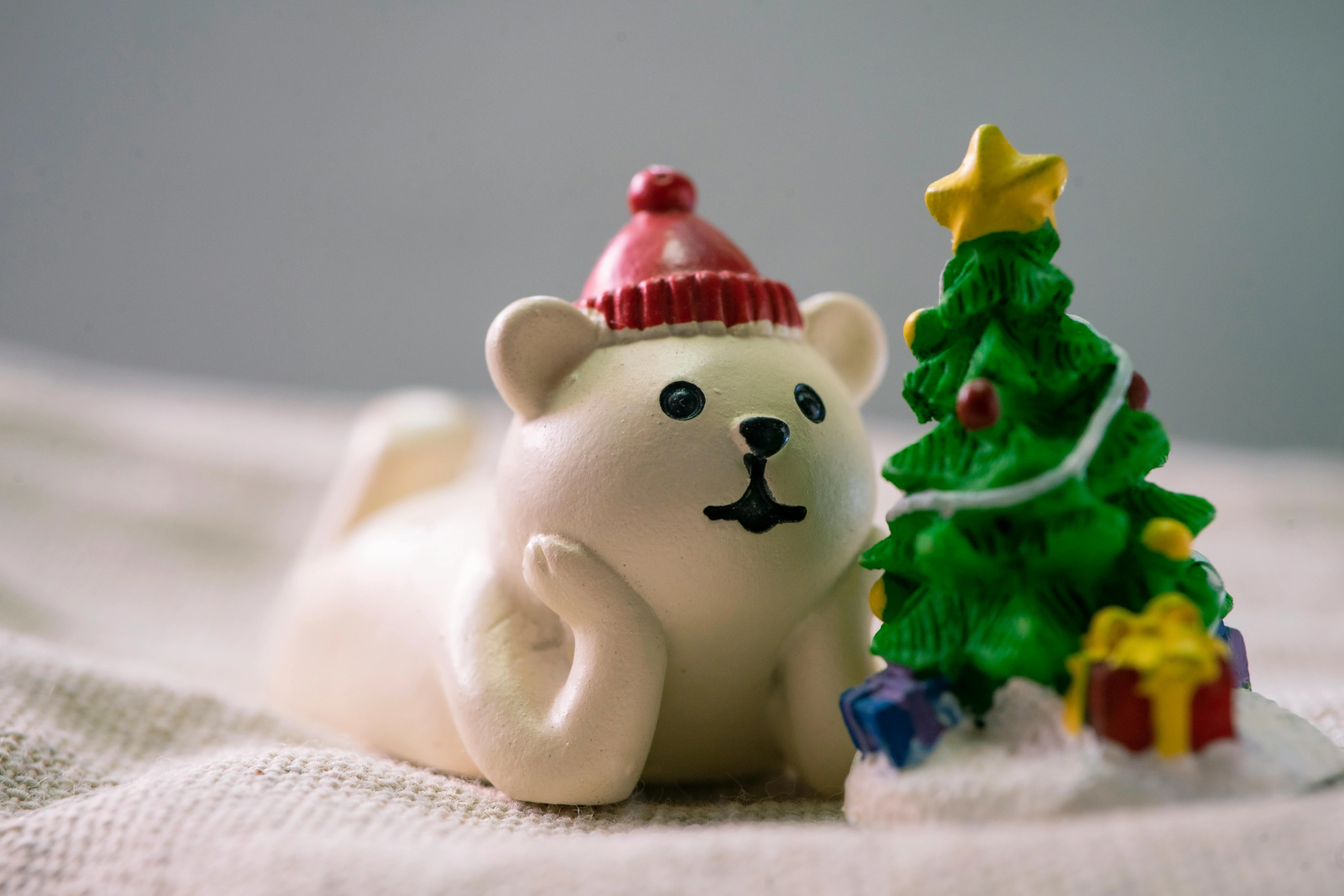 Christmas Polar Bear Figurine Christmas Polar Bear Figurine