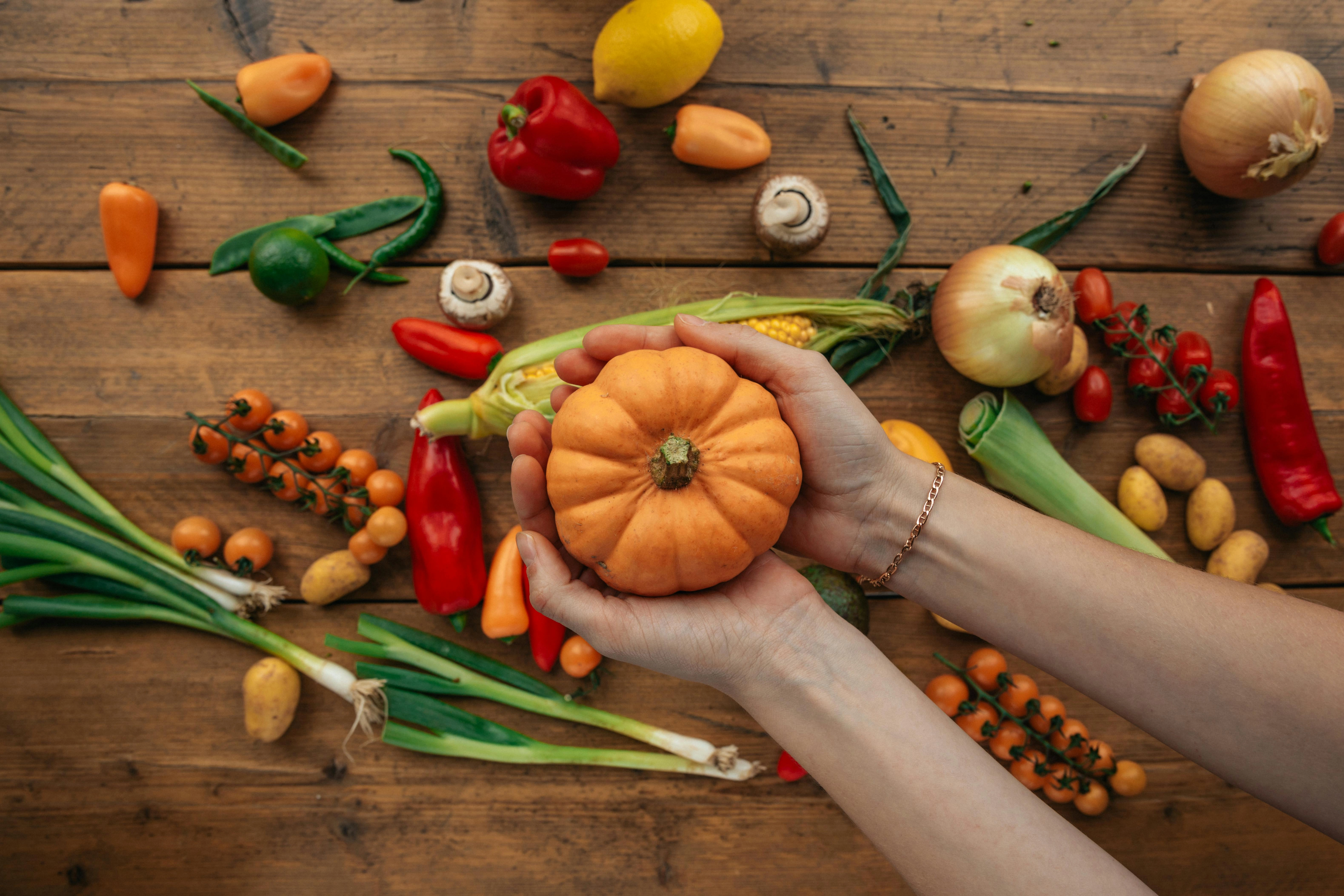 Colorful Vegetables with Pumpkin Colorful Vegetables with Pumpkin