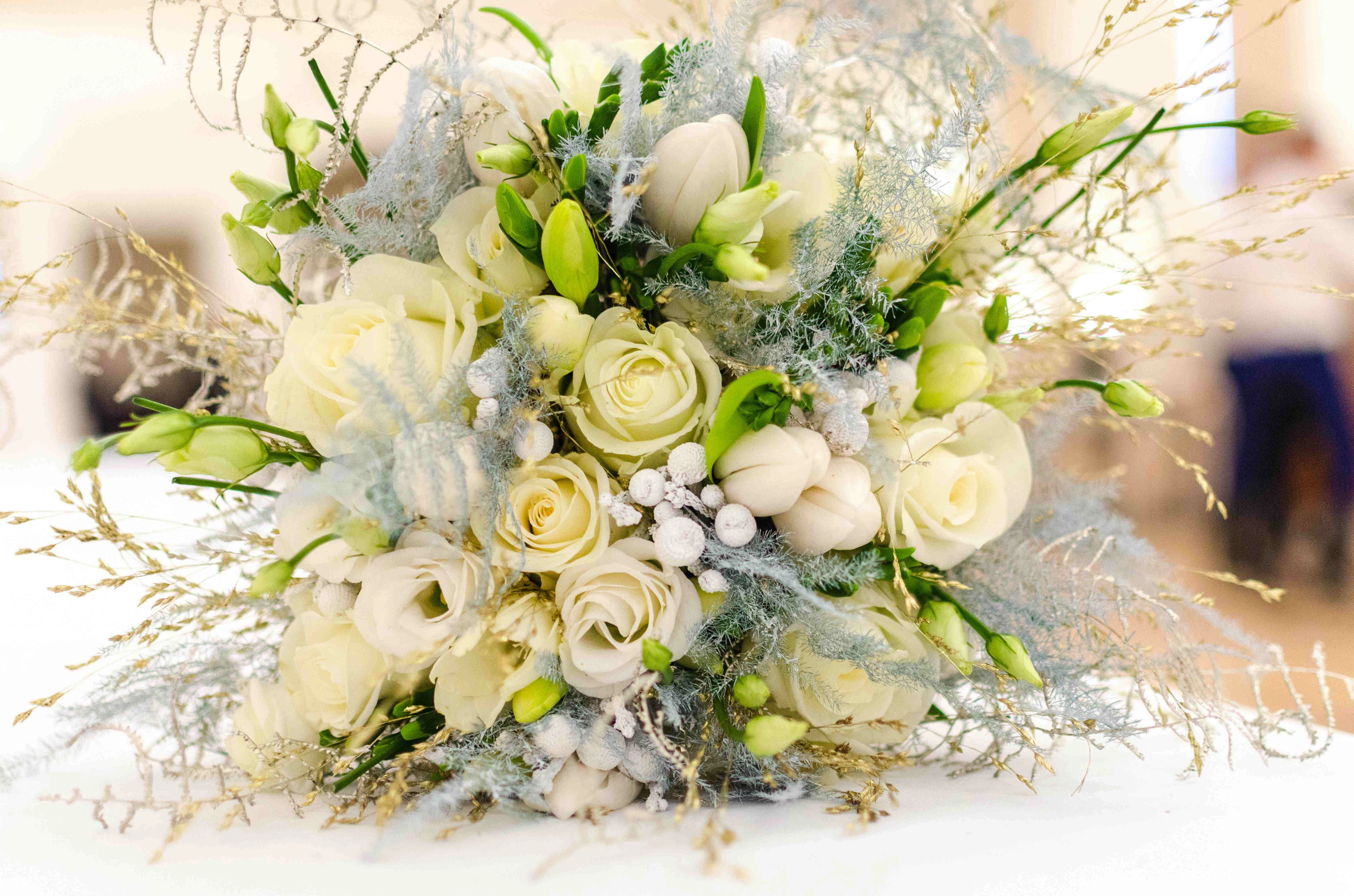 Elegant White Winter Bouquet