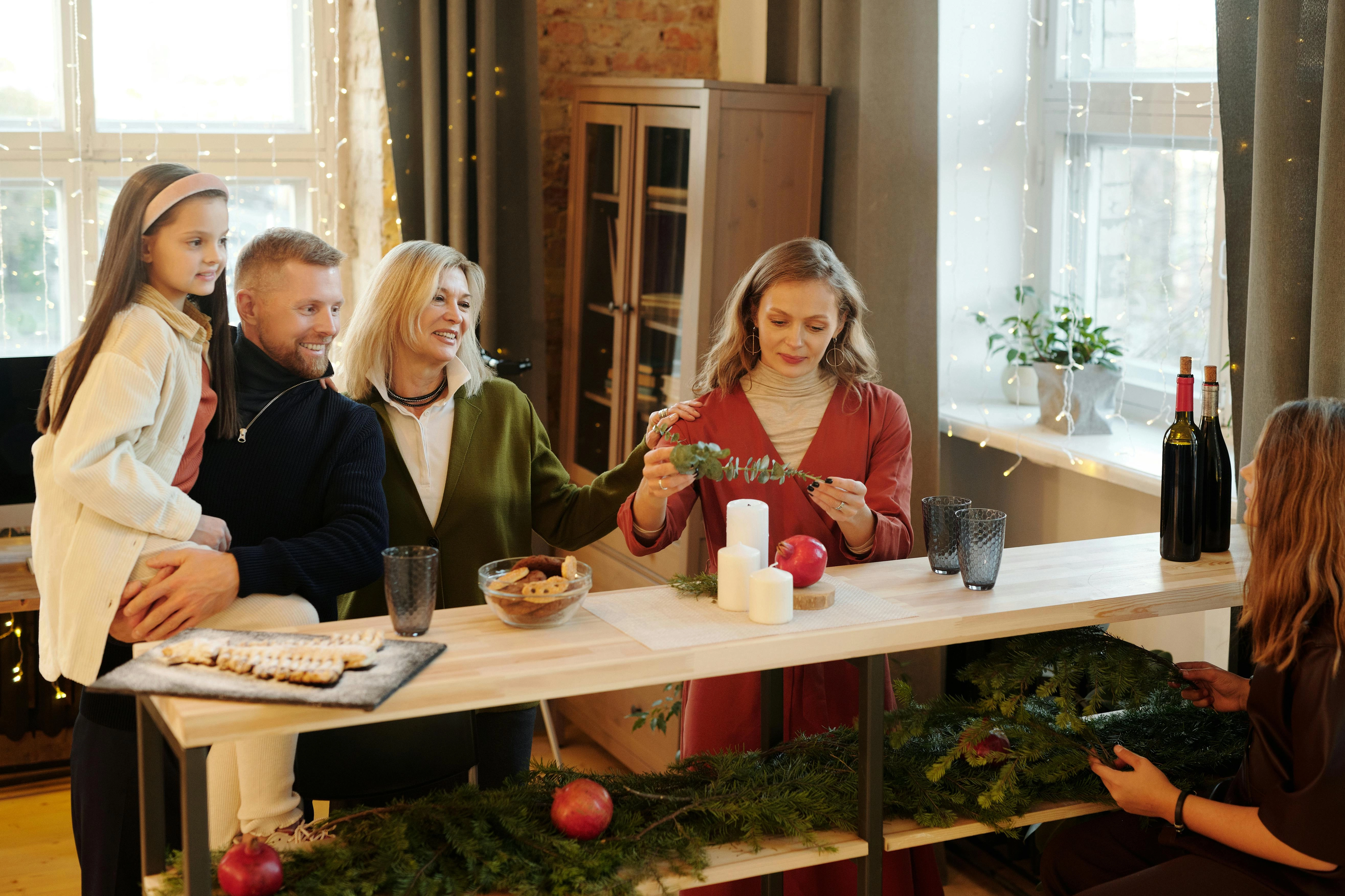 Family Holiday Gathering Scene