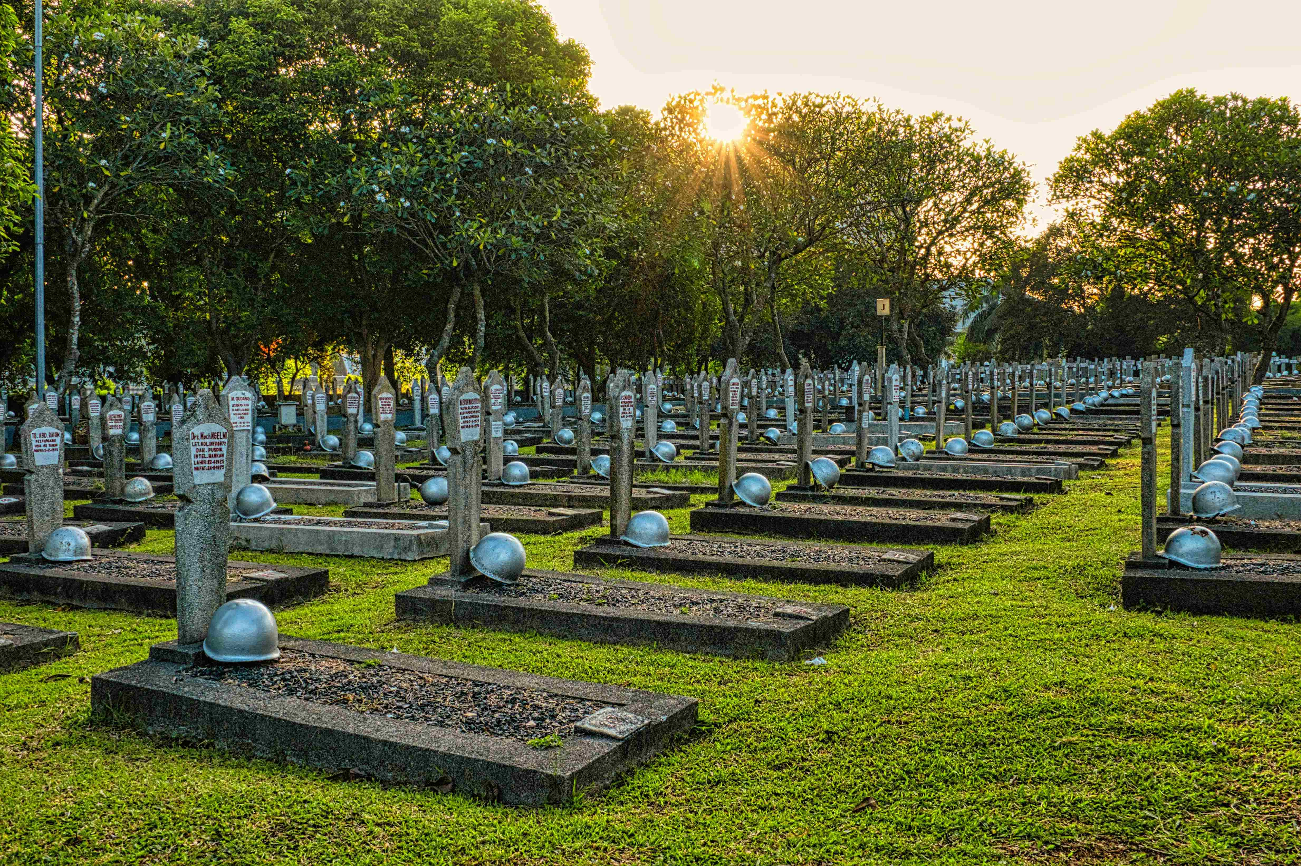 Military Cemetery at Sunset
