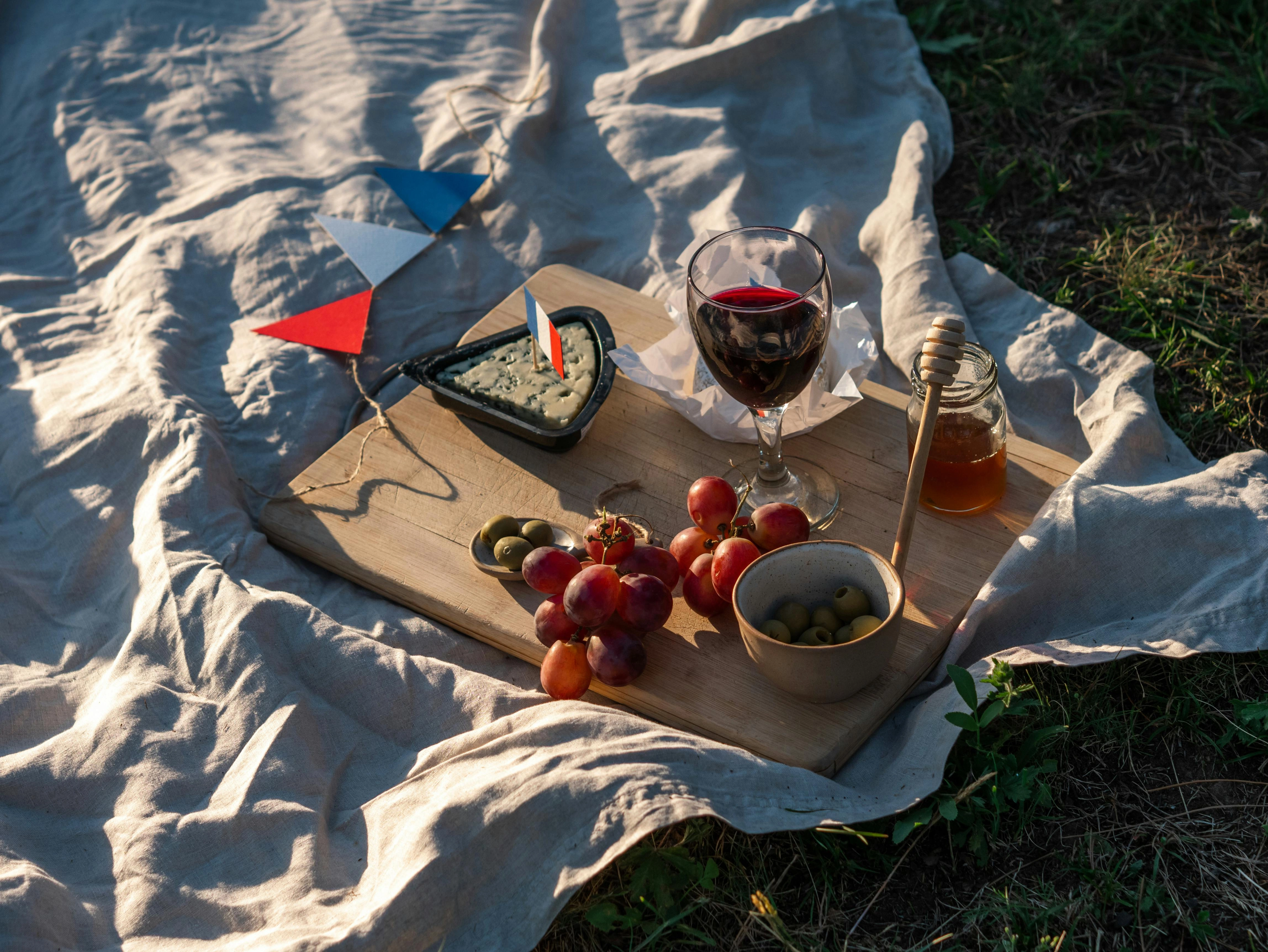 Rustic Outdoor Wine Picnic