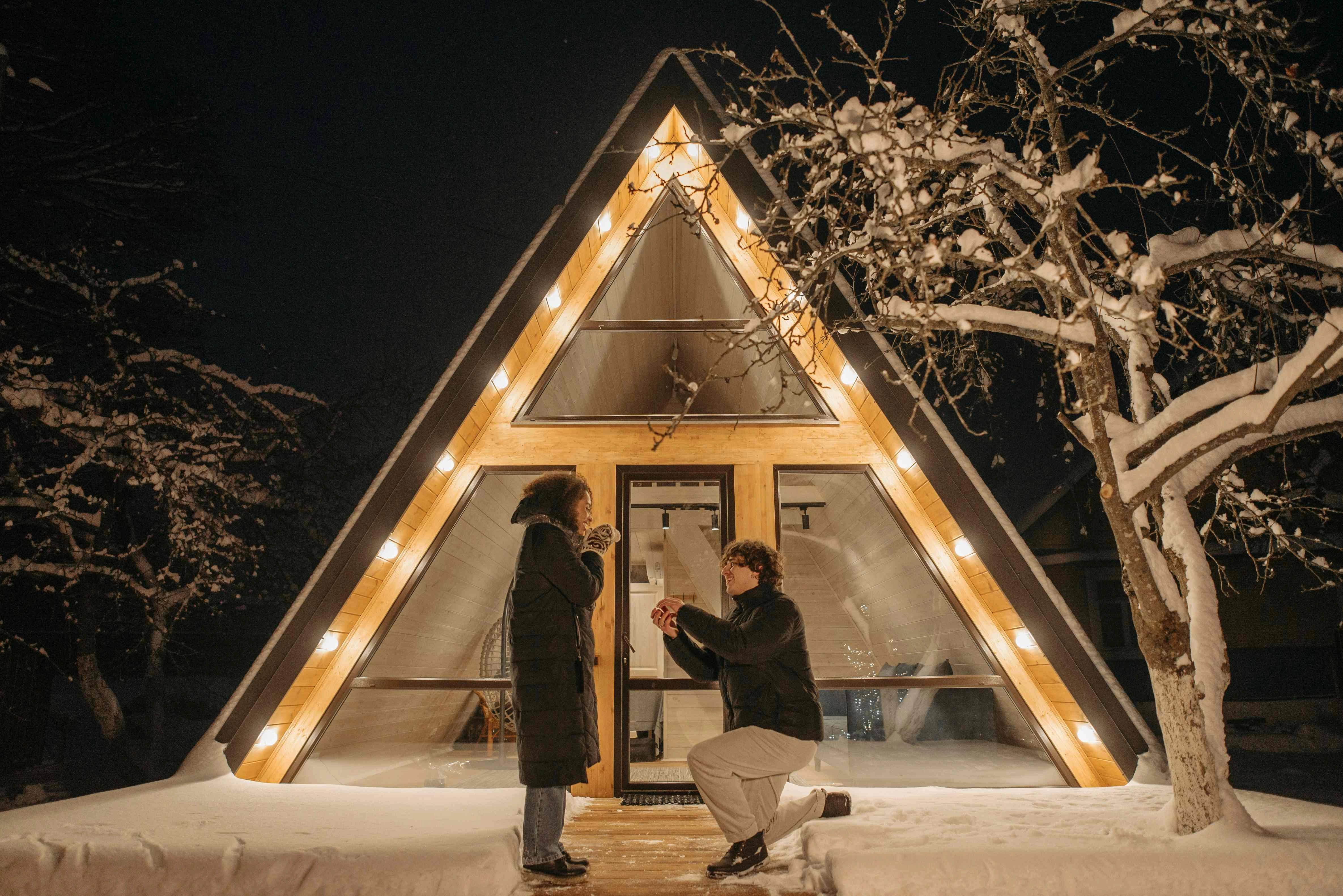 Snowy A-Frame Cabin Proposal