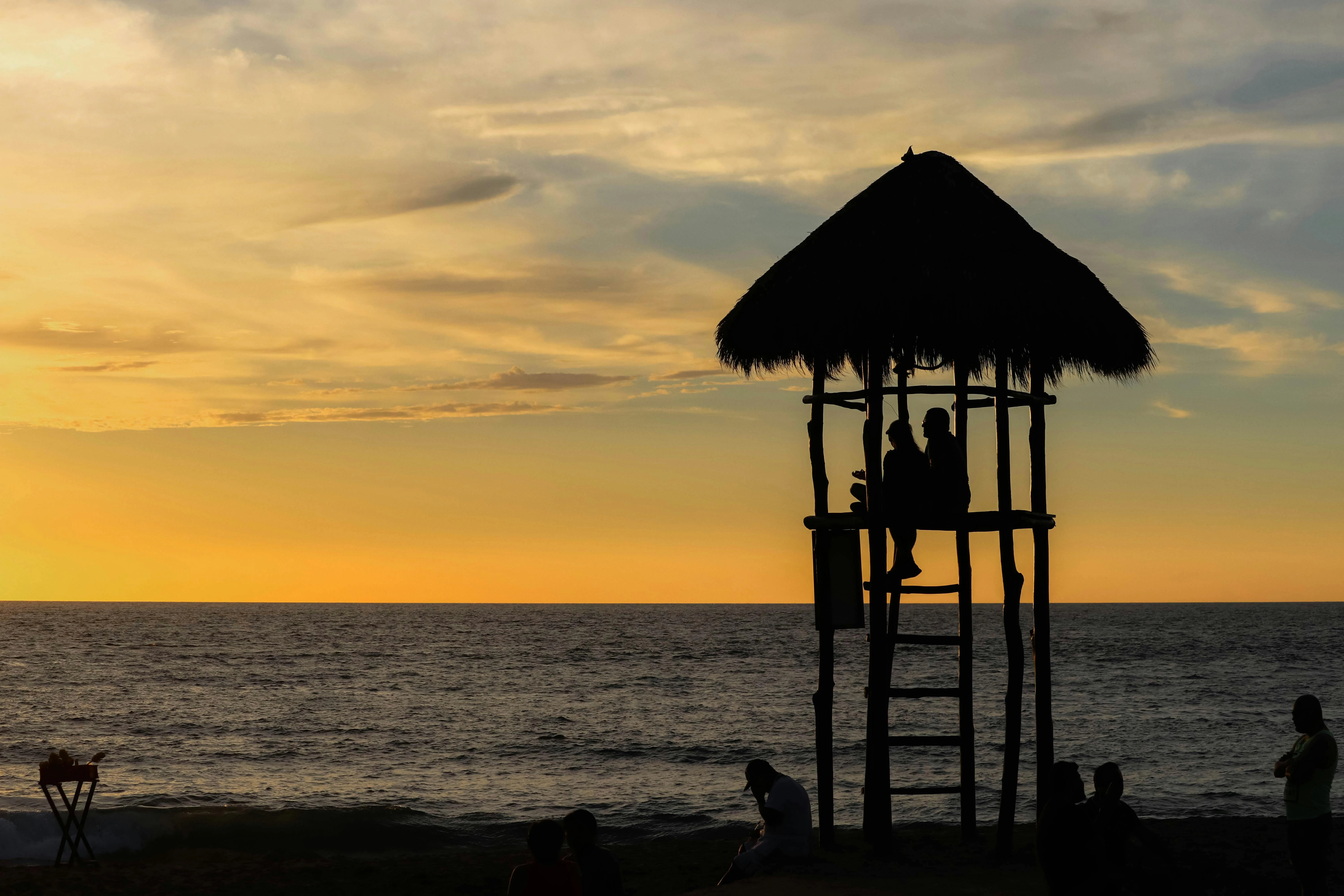 Tropical Sunset Beach Silhouette Tropical Sunset Beach Silhouette